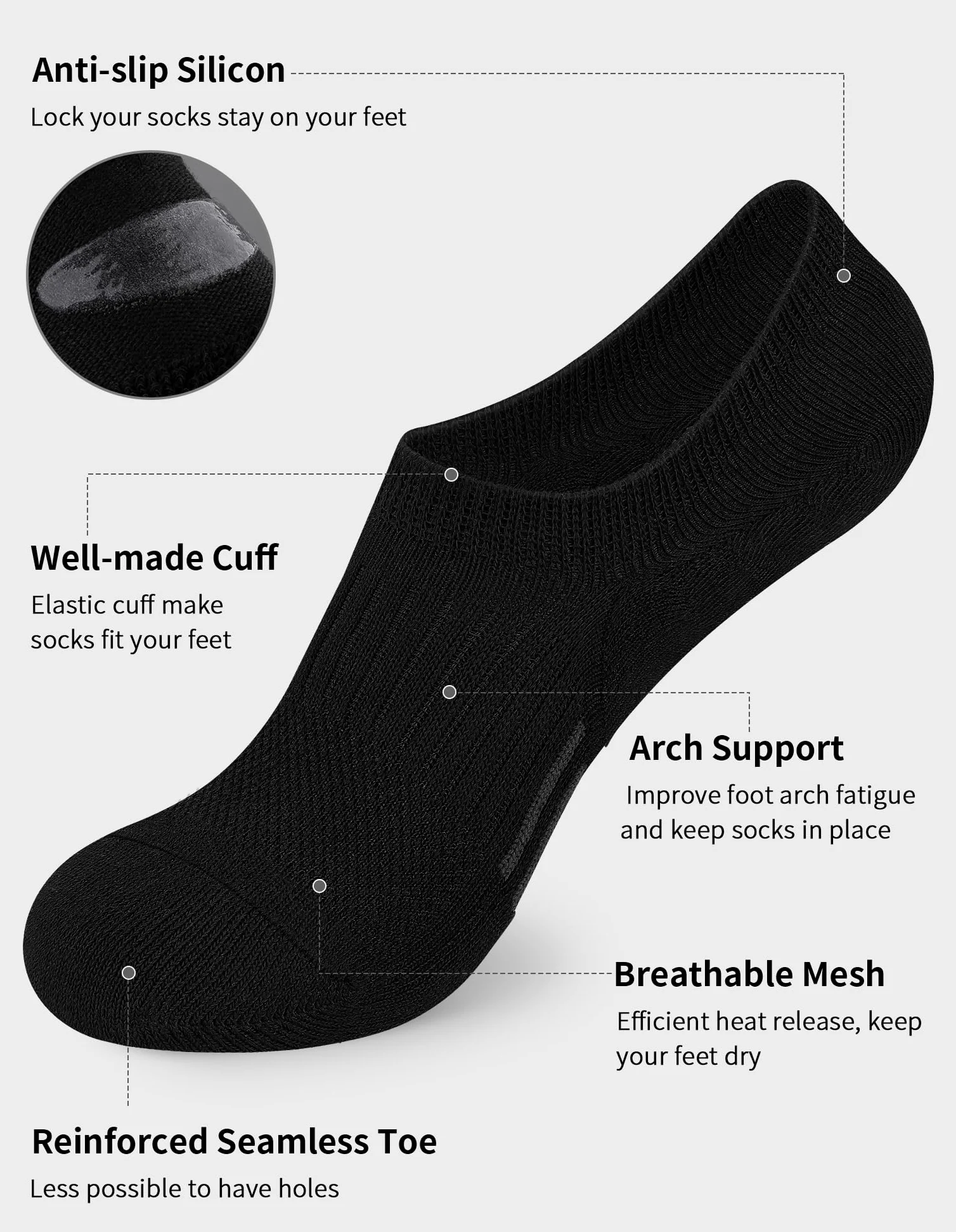 Airacker Calcetines de algodón unisex modernos