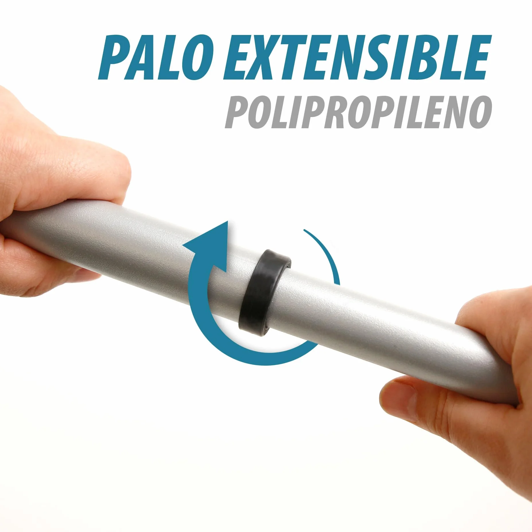Maya Palo de Fregona y Escoba Extensible PP 85-150 cm Mango con Anclaje para Mopa Repuesto Telescópico Limpieza Rosca Universal Maneta Rotatoria