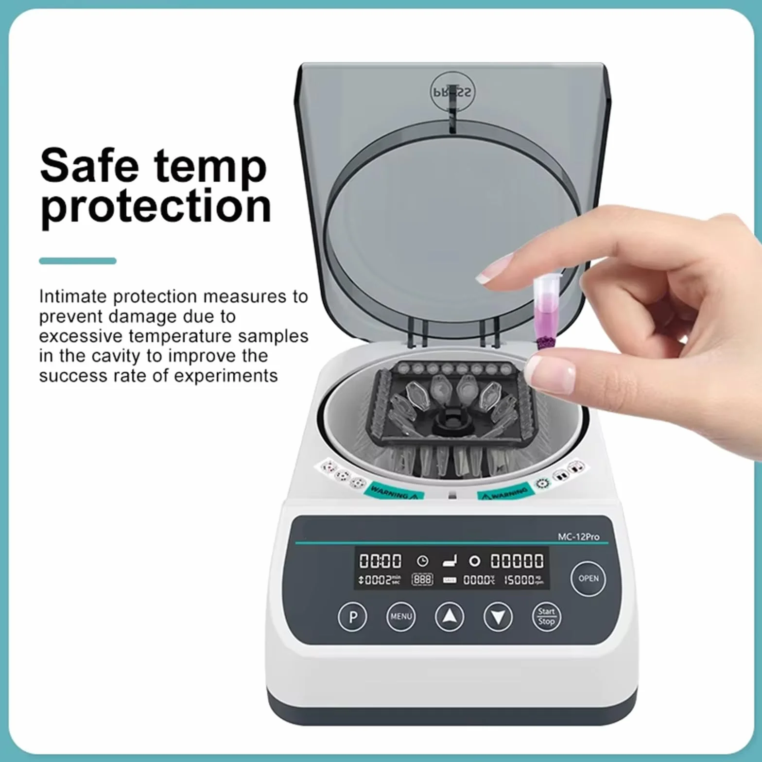 Centrífuga de plasma de alta velocidad RPM temporizador ajustable control temperatura laboratorio