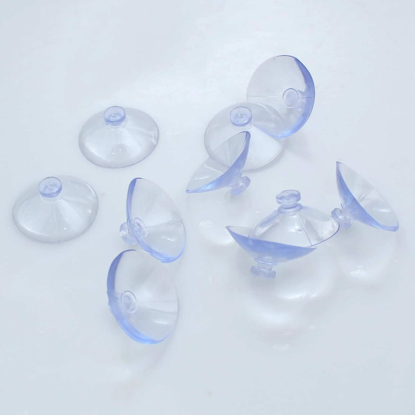 Ventosas Transparentes de PVC 30mm 10 Piezas para Cristal Baño Armario