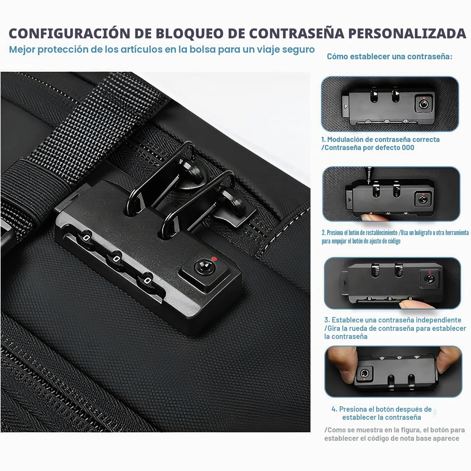 Mochila Viaje Cabina Avion, Compresión al Vacío Con Bomba, Mochila Al Vacío con Bloqueo Antirrobo, Impermeable, Maleta Cabina para Viajes de Negocios