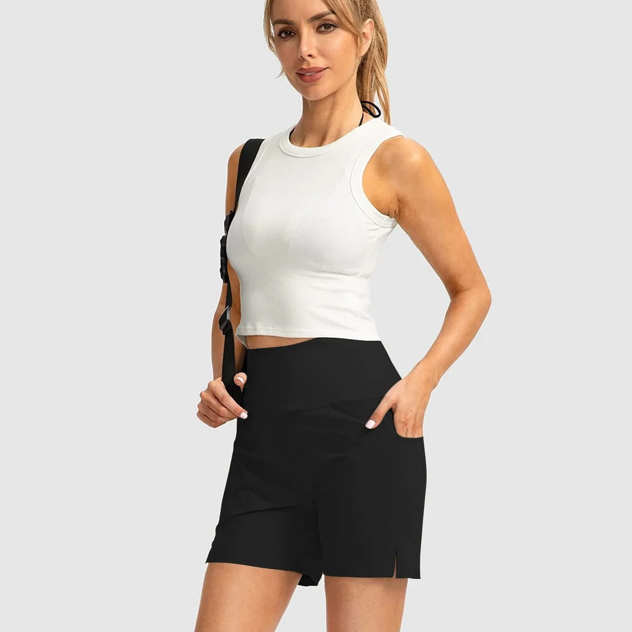 Shorts de Baño Mujer Bañador Shorts de Natación Boyleg Secado Rápido Playa Surf Essential Bikini Short Deportes Acuáticos Pantalones Cortos