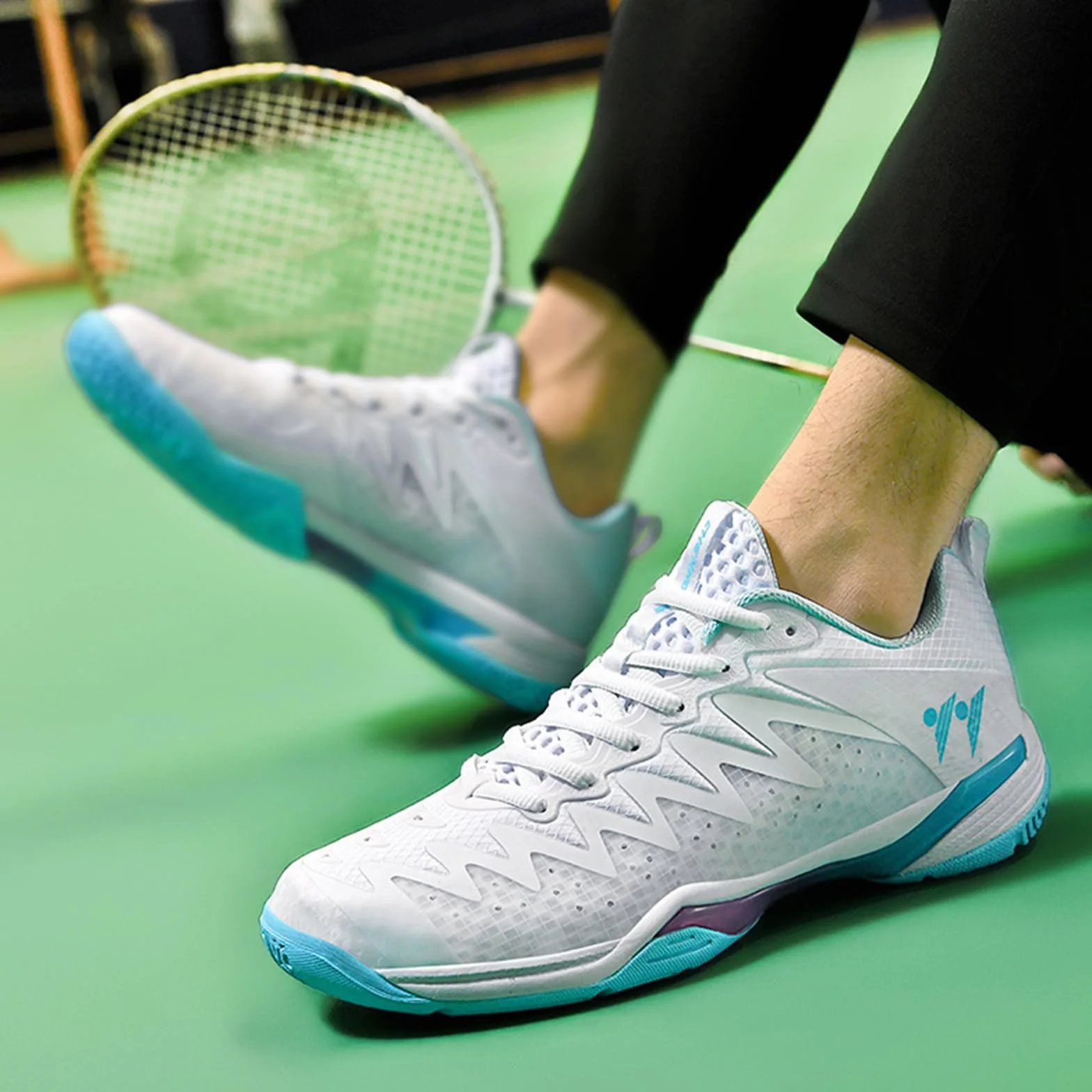 Doppelkraft - Zapatillas de bádminton competitivas con inserto de carbono