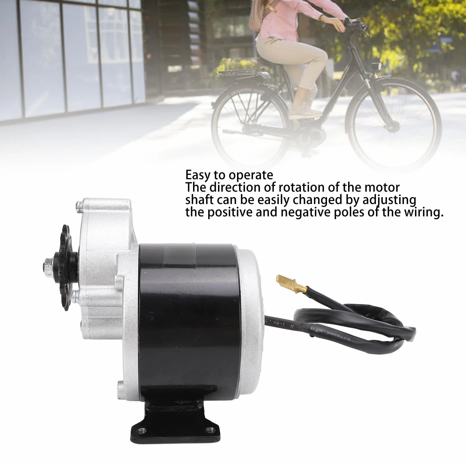 Motor Eléctrico de Reducción de Engranajes 36V 350W MY1016Z3 con Piñón de 13 Dientes