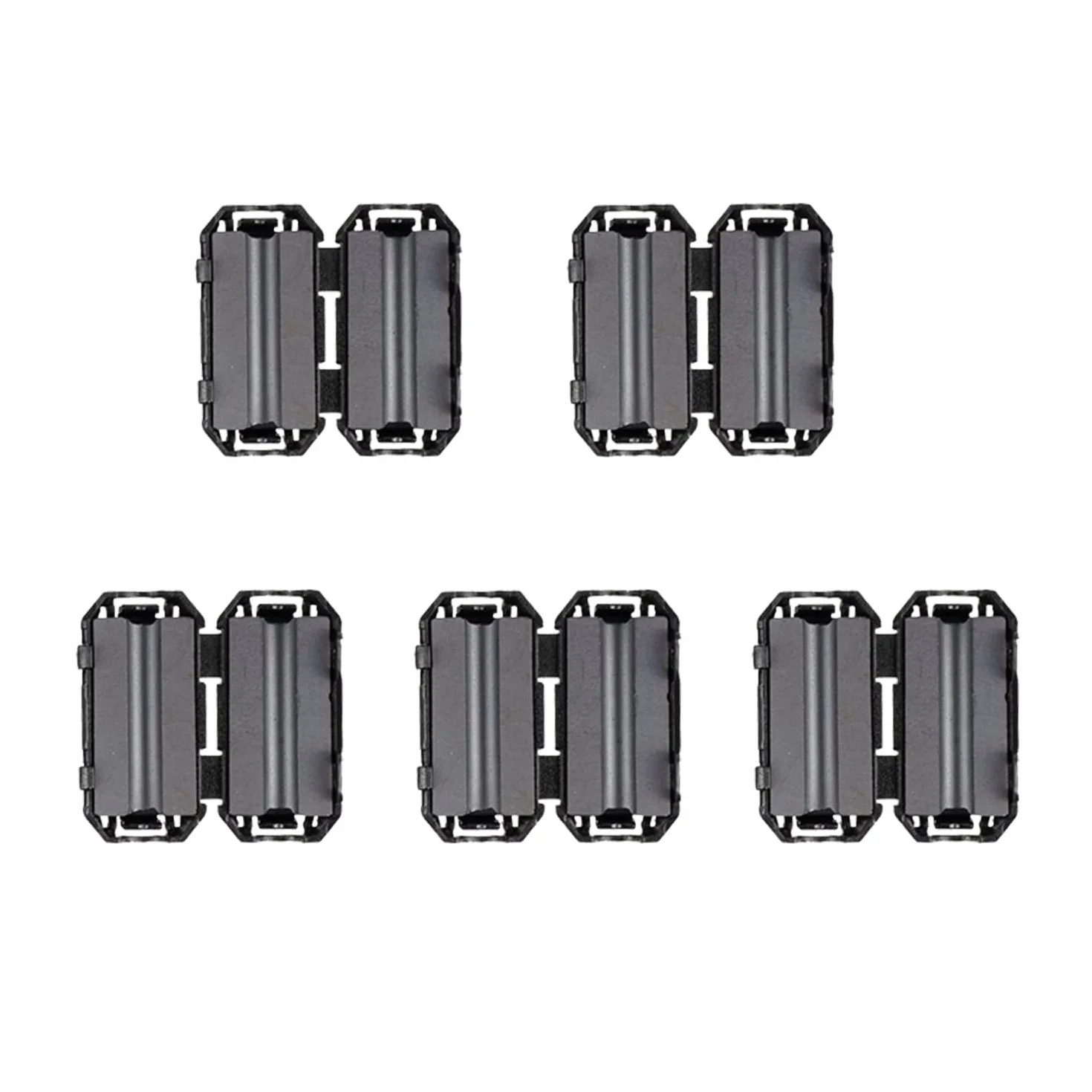Noise Blanker Clip de cable negro Anillo de ferrita RFI EMI 3.5 mm (paquete de 5)