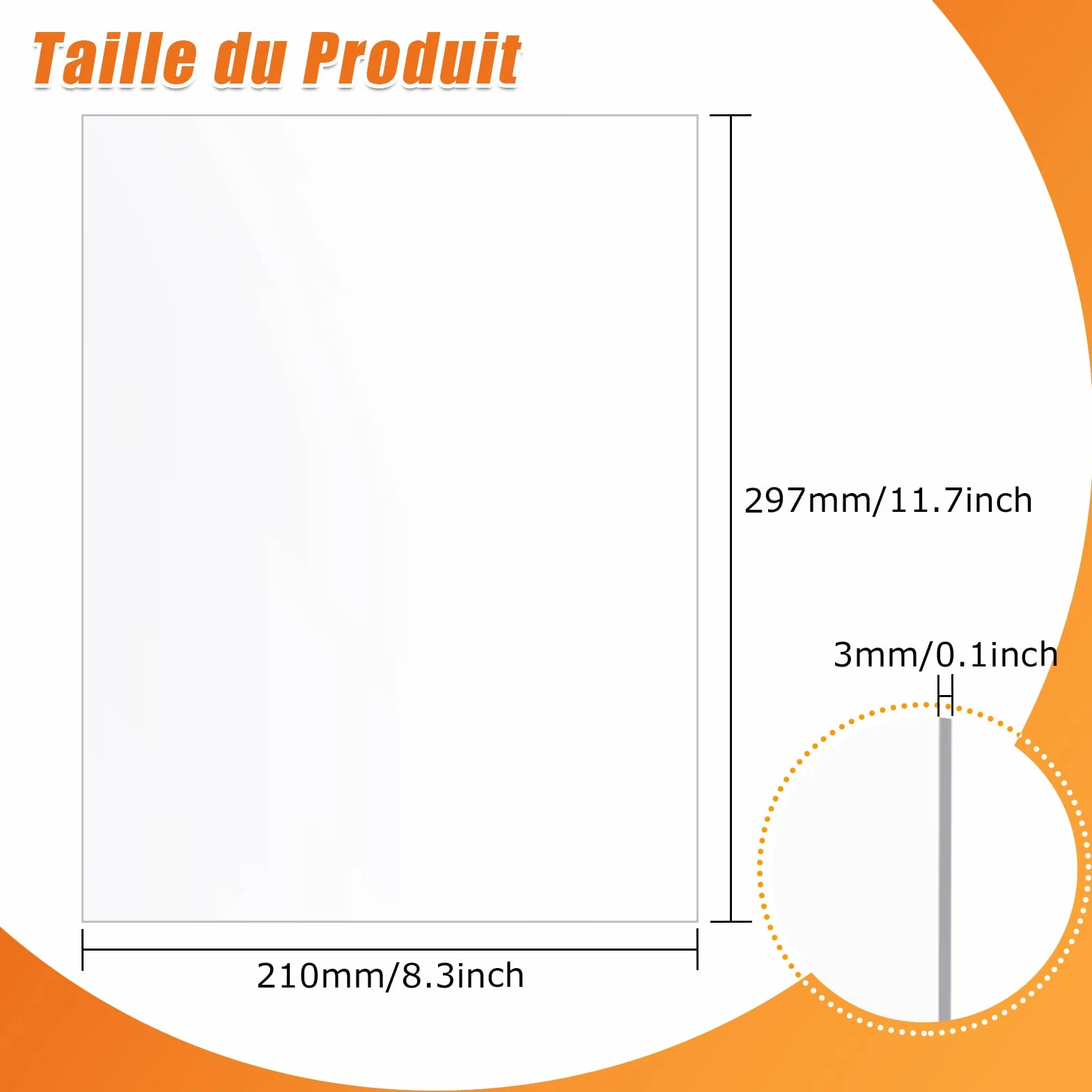 SENENQU 6 Piezas Placa Metacrilato Transparente A4 3 mm para Corte Señalización Bricolaje