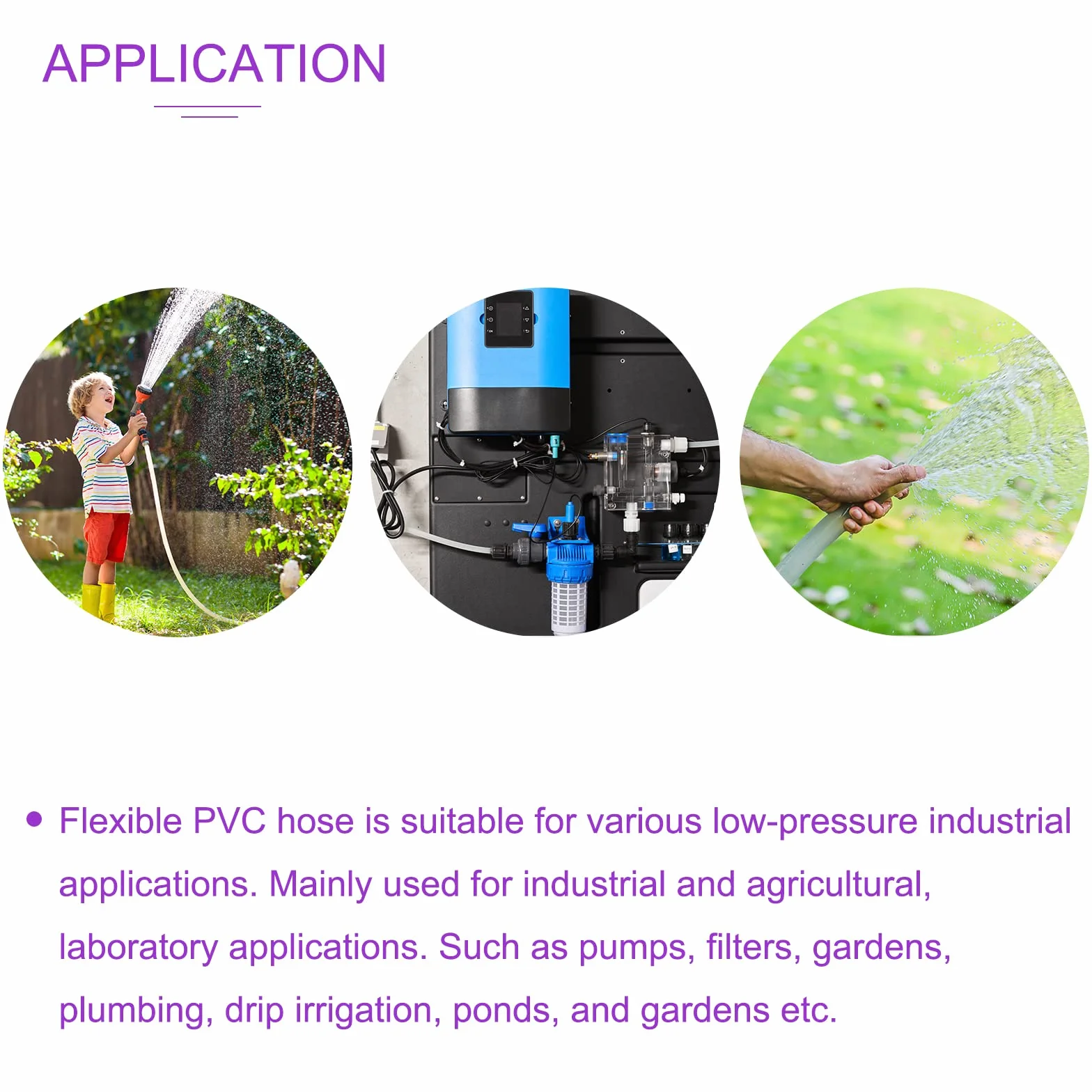 Manguera Flexible Tubo PVC Transparente 20mm Di 25mm 2m Longitud Jardín Aire