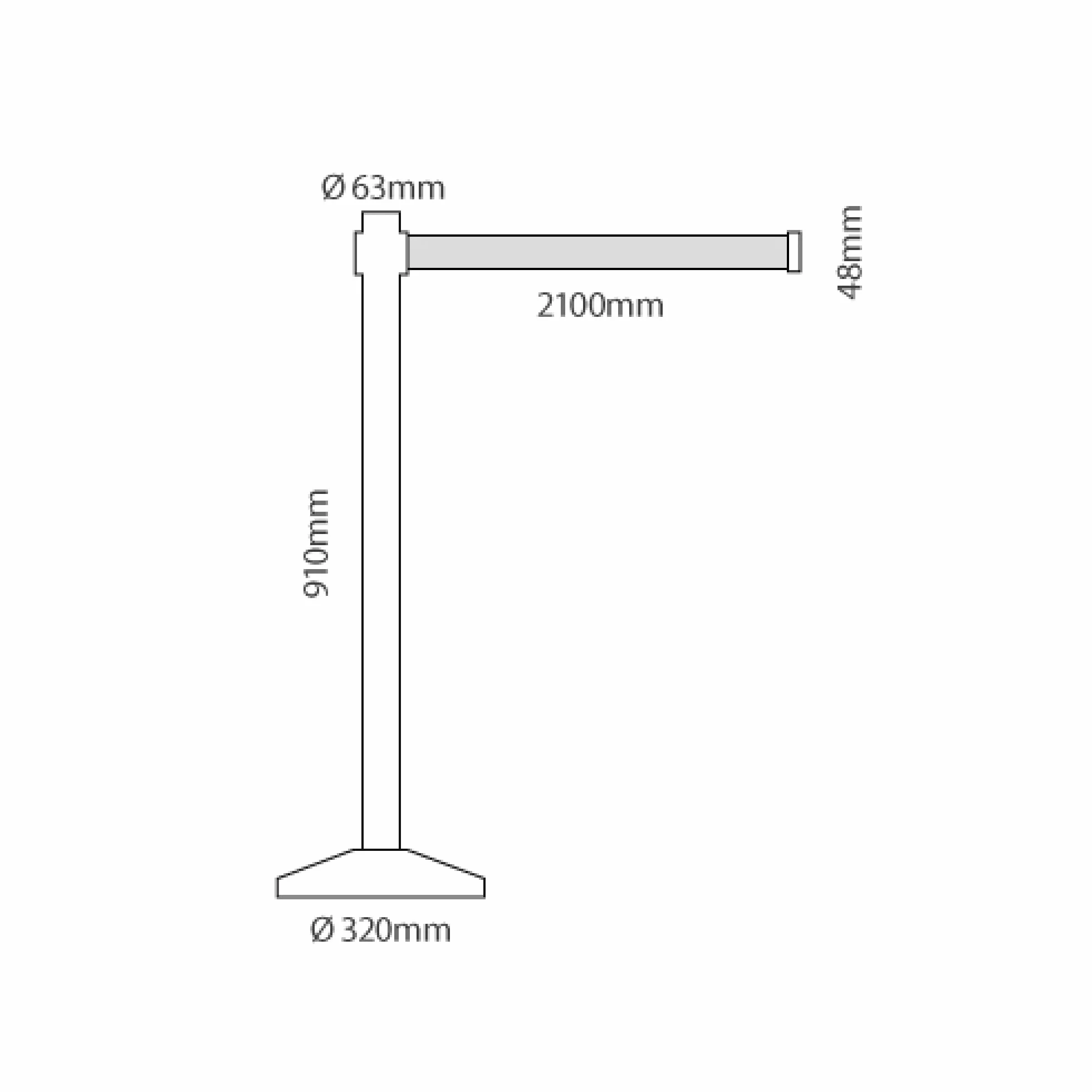 Postes Separadores con Cinta Extensible Amarillo 91cm Acero Resistente 4 Vías de Conexión
