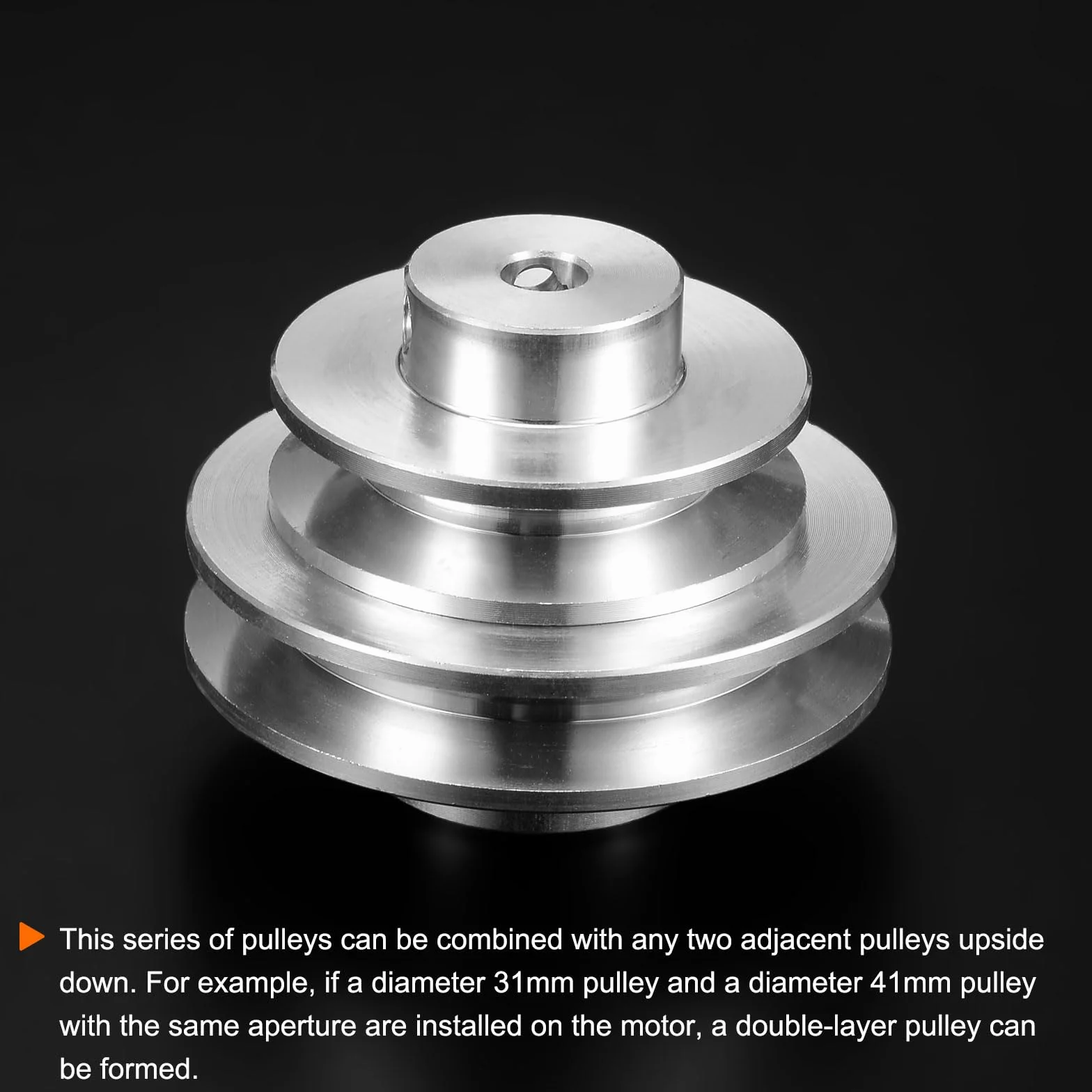 Polea en V de Aleación de Aluminio 3 mm ID 12 mm OD Una Sola Ranura para Correa Redonda de PU