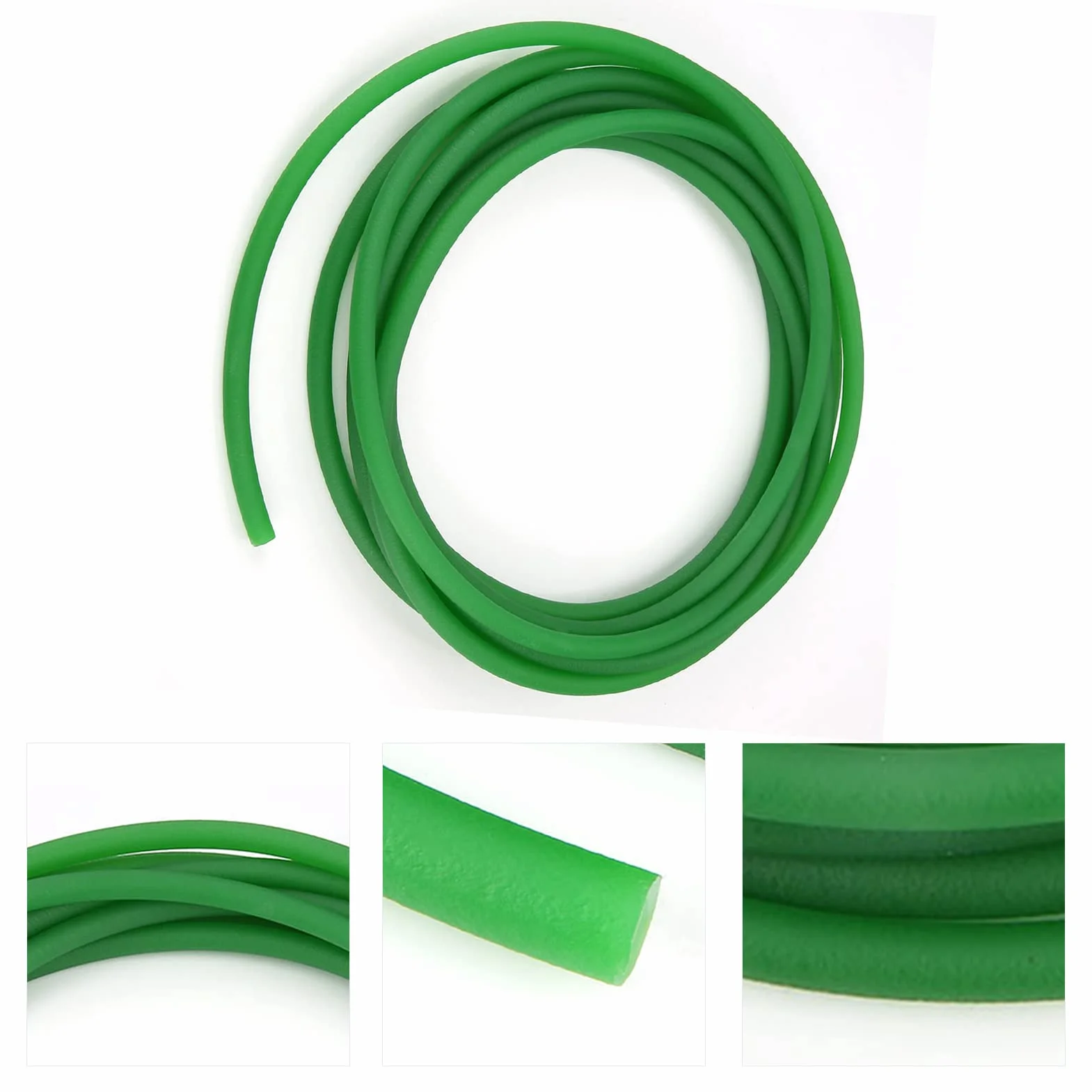Ejoyous Correa Redonda de Poliuretano PU Verde 8mm x 5m para Transmisión