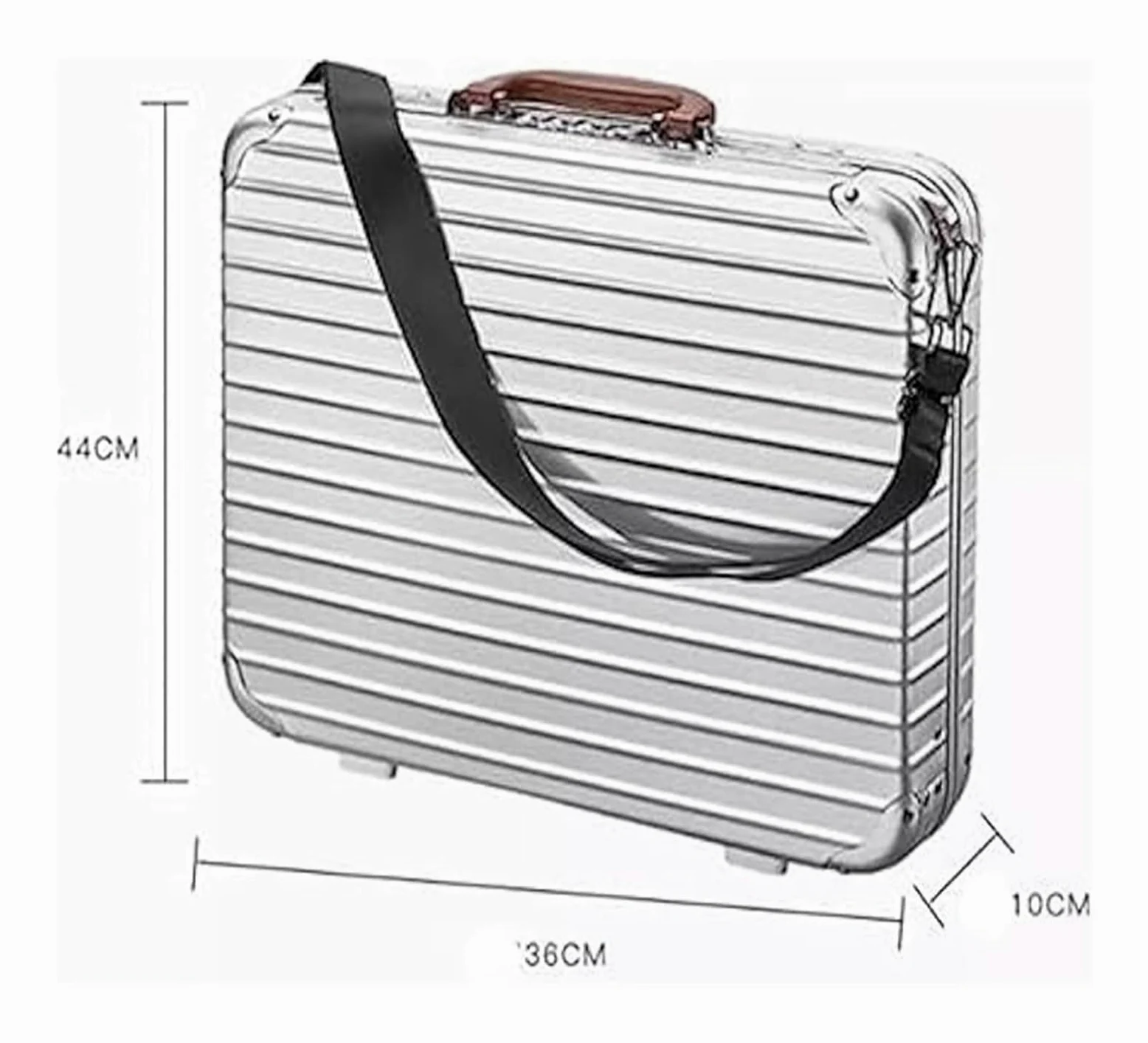 Maletín de aluminio, maletín para laptop de negocios con bloqueo de contraseña, caja de herramientas de equipo duradero para profesionales