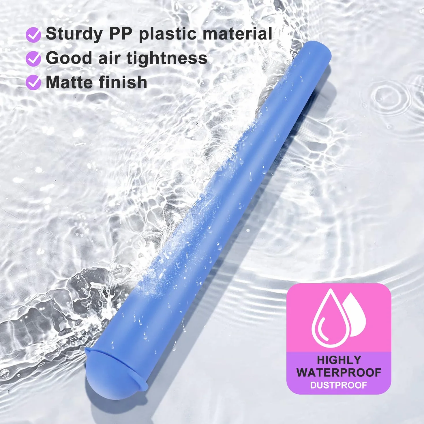 Tubo Guarda Porros Plástico 20 Piezas 116mm A Prueba De Agua Hermético Y Olores