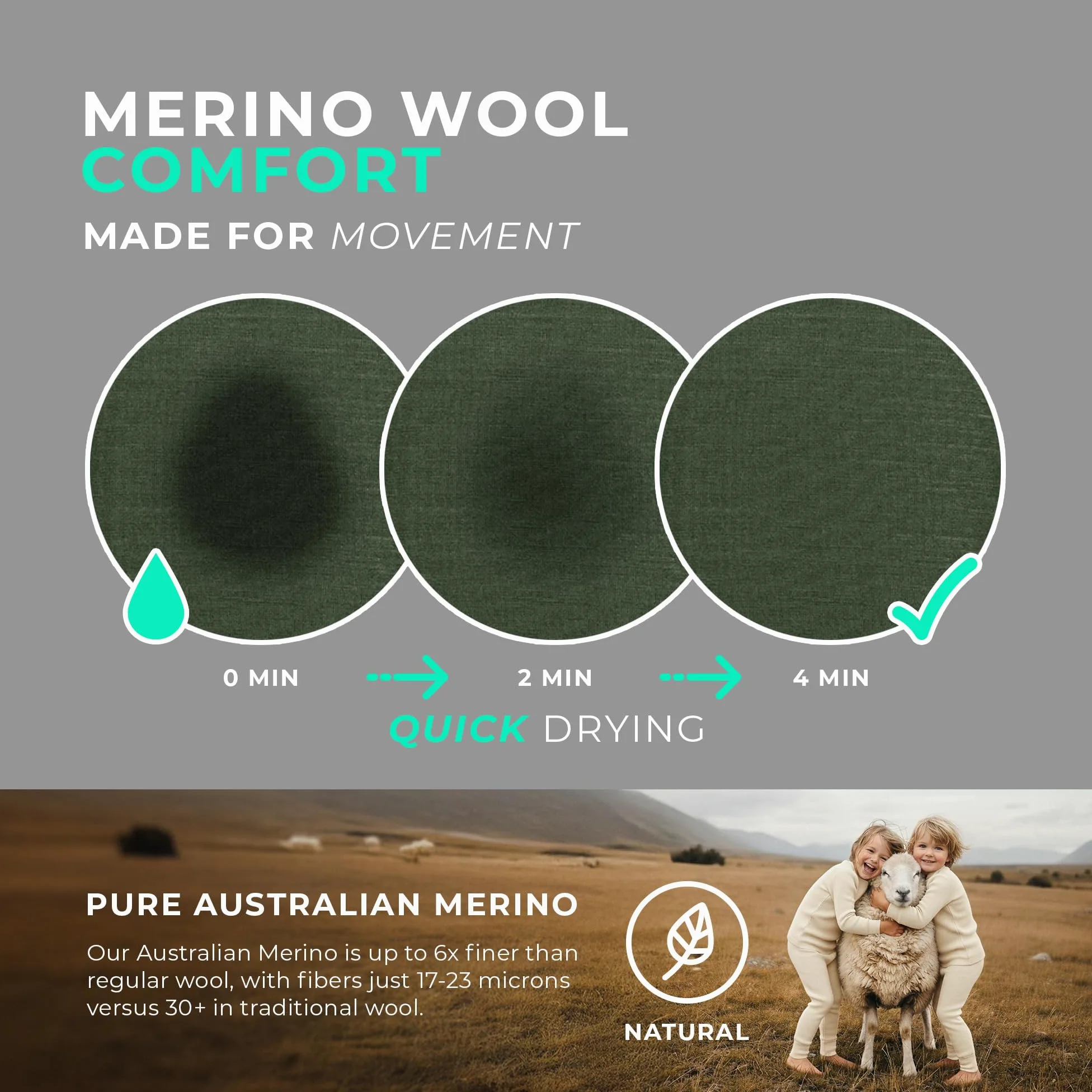 menique Juego de ropa interior térmica para niños, 100% lana merino, ropa interior funcional para niños y niñas, ropa interior de esquí, fútbol, ropa interior de manga larga, camiseta y leggings para