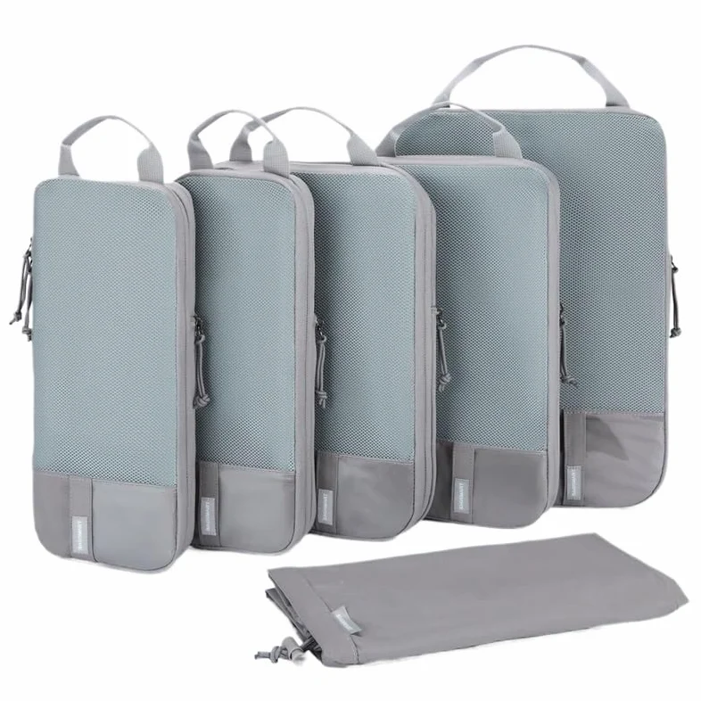 Cubos de Embalaje de compresión para Viajes Cubos de Embalaje de compresión expandibles Bolsas de Almacenamiento de Viaje livianas para Equipaje para organizar Ropa y Accesorios Artículos