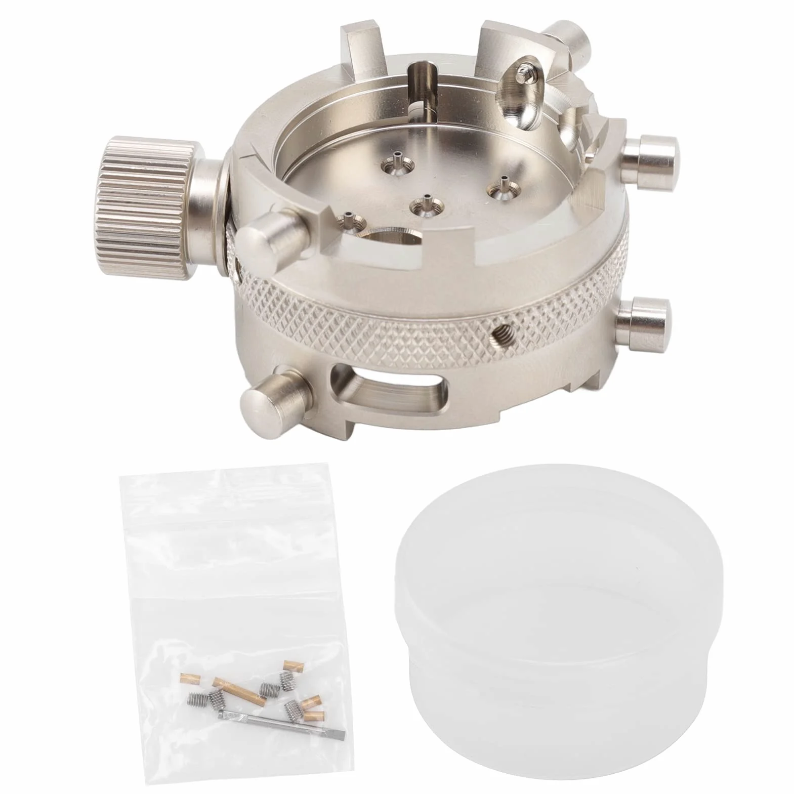 Base de movimiento de reloj, base de movimiento de reparación estable, herramienta de ajuste de fijación de acero inoxidable, soporte de movimiento de reloj de acero, herramienta de reparación de