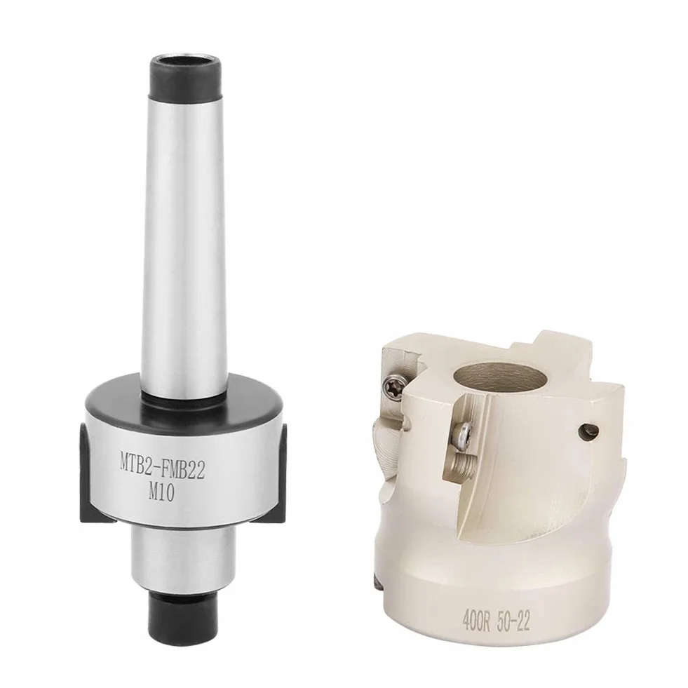 Varilla de extensión de vástago recto MT2-FMB22 + Cabezal de fresa 400R-50-22 CNC Apmt1604 10 cuchillas