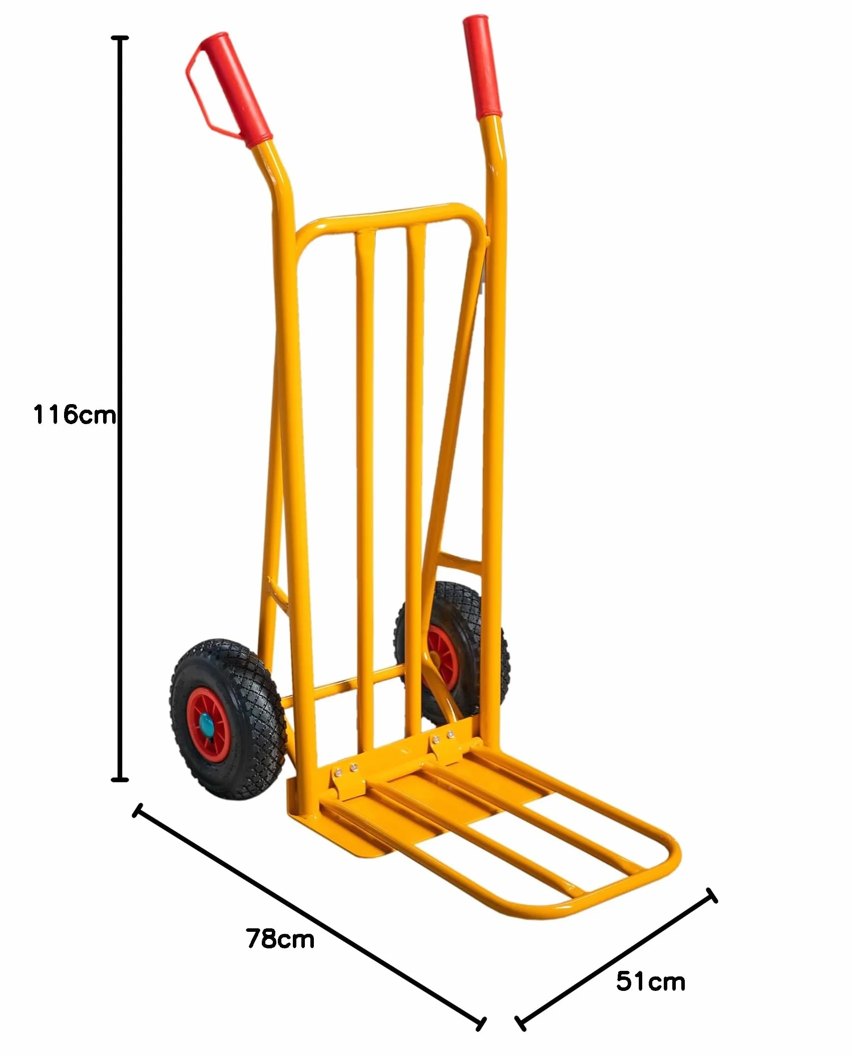 Carretilla Plegable Cofan 300 kg Ruedas Neumáticas 1160x510x780 mm