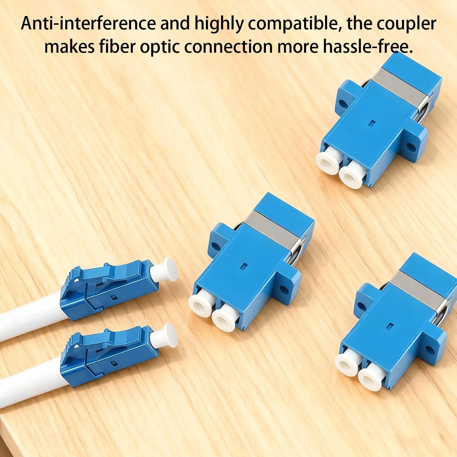Conector de fibra óptica LC-LC dúplex monomodo UPC acoplador 10 unidades para FTTH