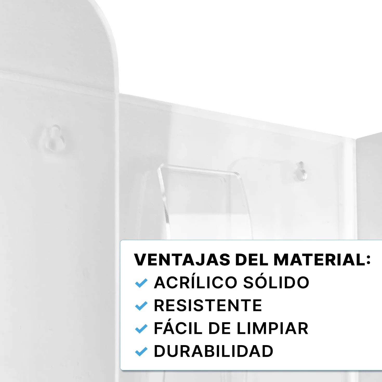 ARNOMED dispensador de guantes desechables pared acrílico 24,6x8,1x41 cm para 3 cajas nitrilo látex vinilo
