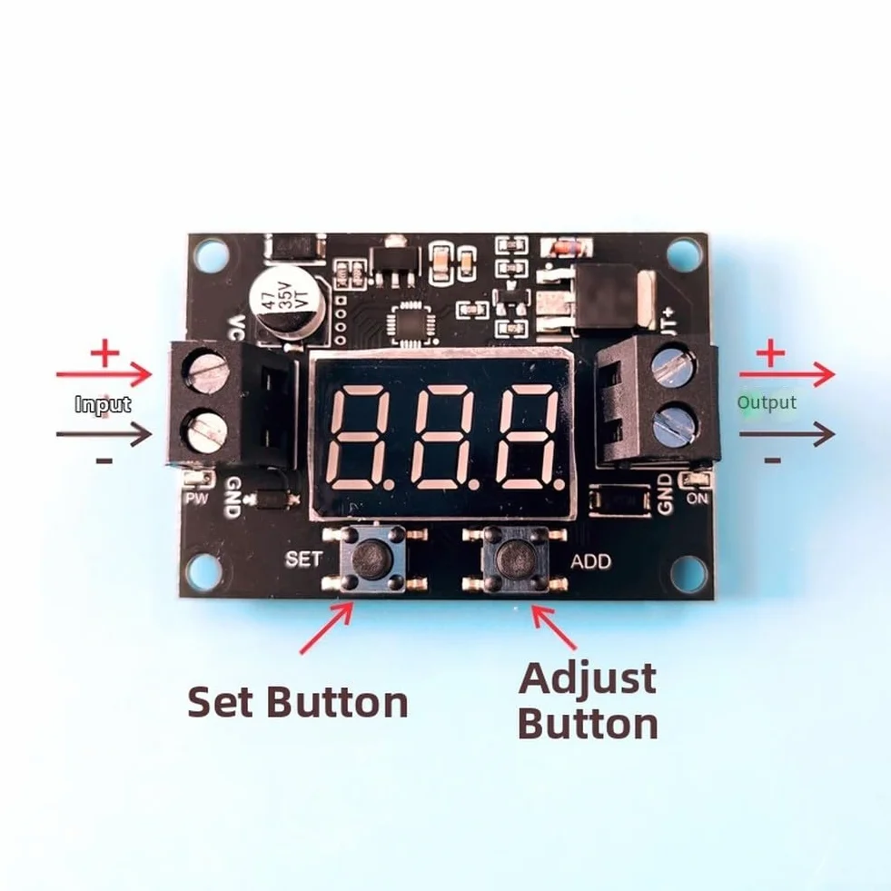 Protección de descarga de batería 12 V con desconexión de bajo voltaje, interruptor automático, voltaje ajustable 4-30 V CC