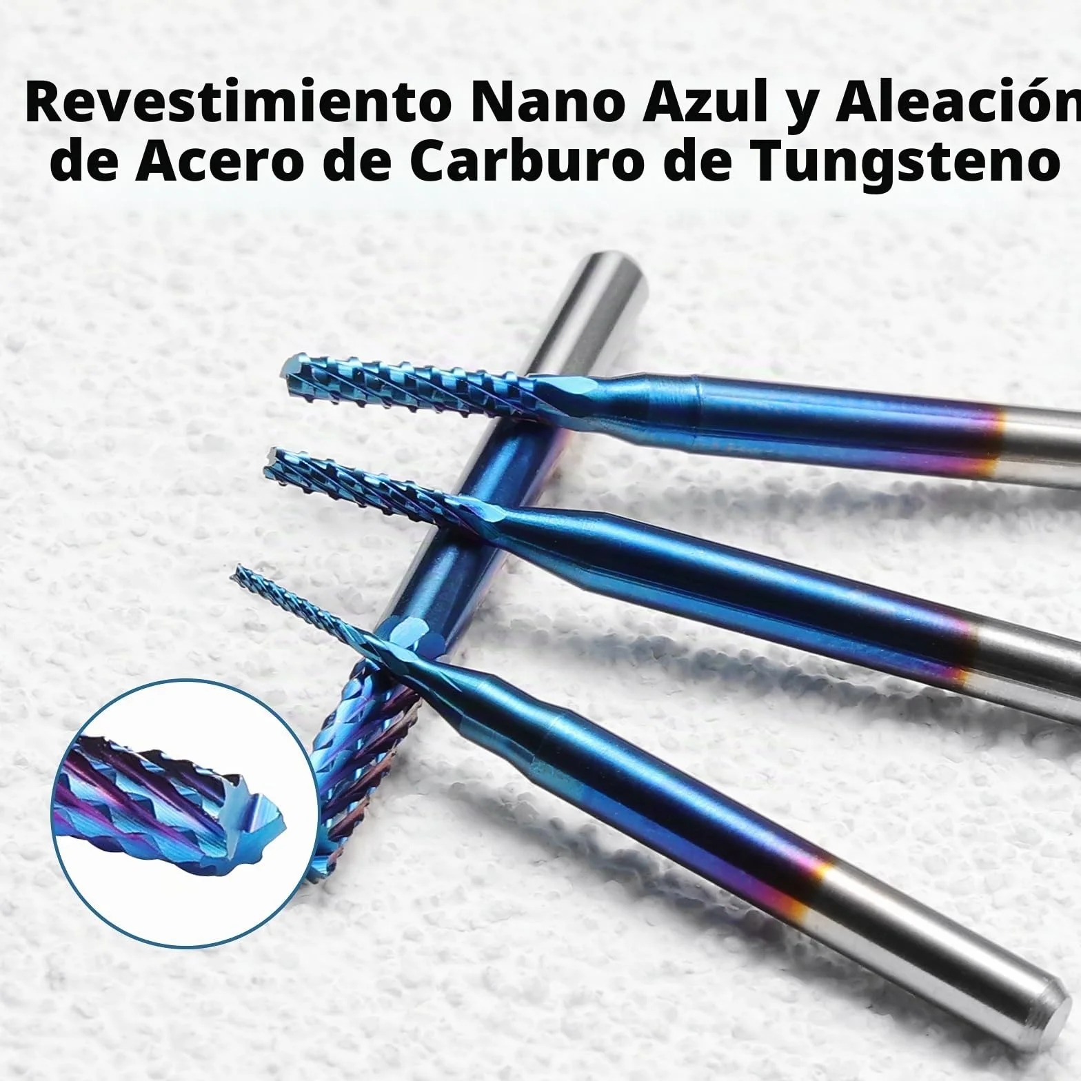 SainSmart Genmitsu Juego fresas fresado CNC madera PVC aluminio 0,8-3 mm vástago 1/8 pulgadas 10 unidades