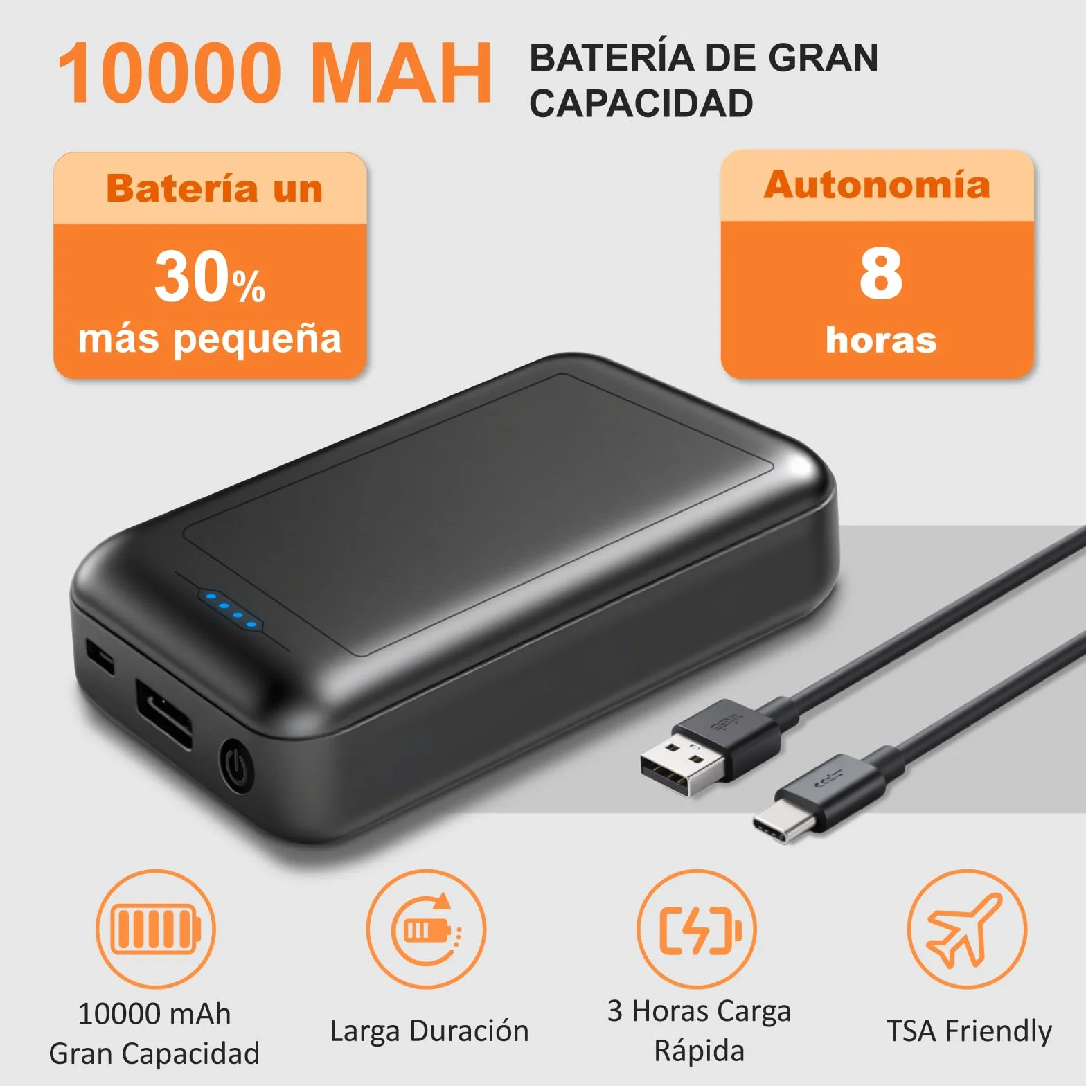 seenlast Chaleco Calefactable Mujer con Batería 10000mAh, 4 Zonas Calefactables 3 Niveles Temperatura Ajustables, Lavable, Chaleco Térmico Eléctrico Ligero de Invierno para Exteriores
