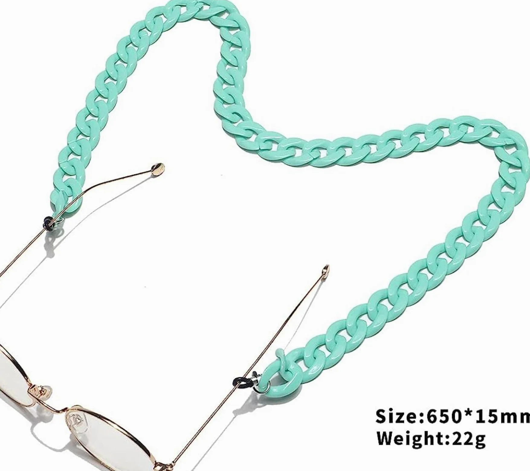 3 Piezas de Cadena de sujeción de acrílico para Gafas, Soporte Multifuncional para Gafas Deportivas Femeninas