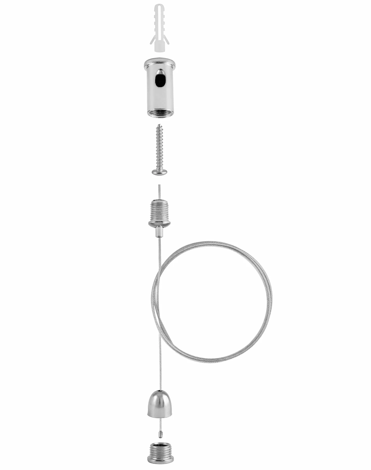 QWORK Kit de Suspensión para Paneles LED 1.5 mm x 1.5 m Cable de Acero Inoxidable