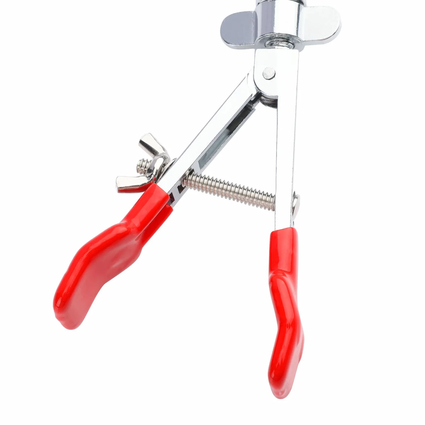 Abrazadera Giratoria de 2 Garras con Cabezal, Multifuncional Ajustable 360 Grados con Revestimiento de Goma para Laboratorio