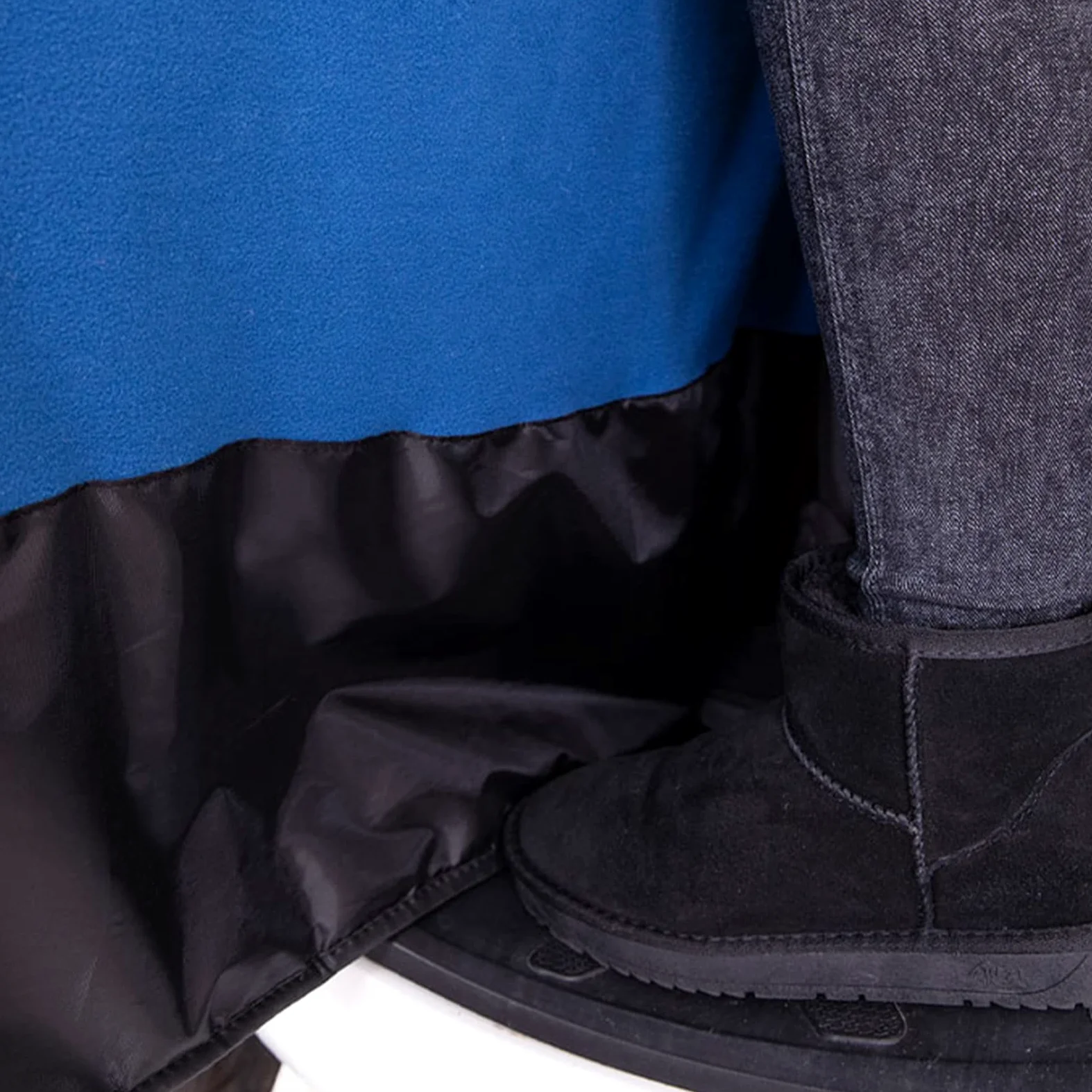 TEMKIN Manta para Silla de Ruedas Ropa Abrigada Invierno a Prueba de Viento e Impermeable de la Cabeza a los pies para sillas de Ruedas, Motocicletas y Bicicletas,Negro,L