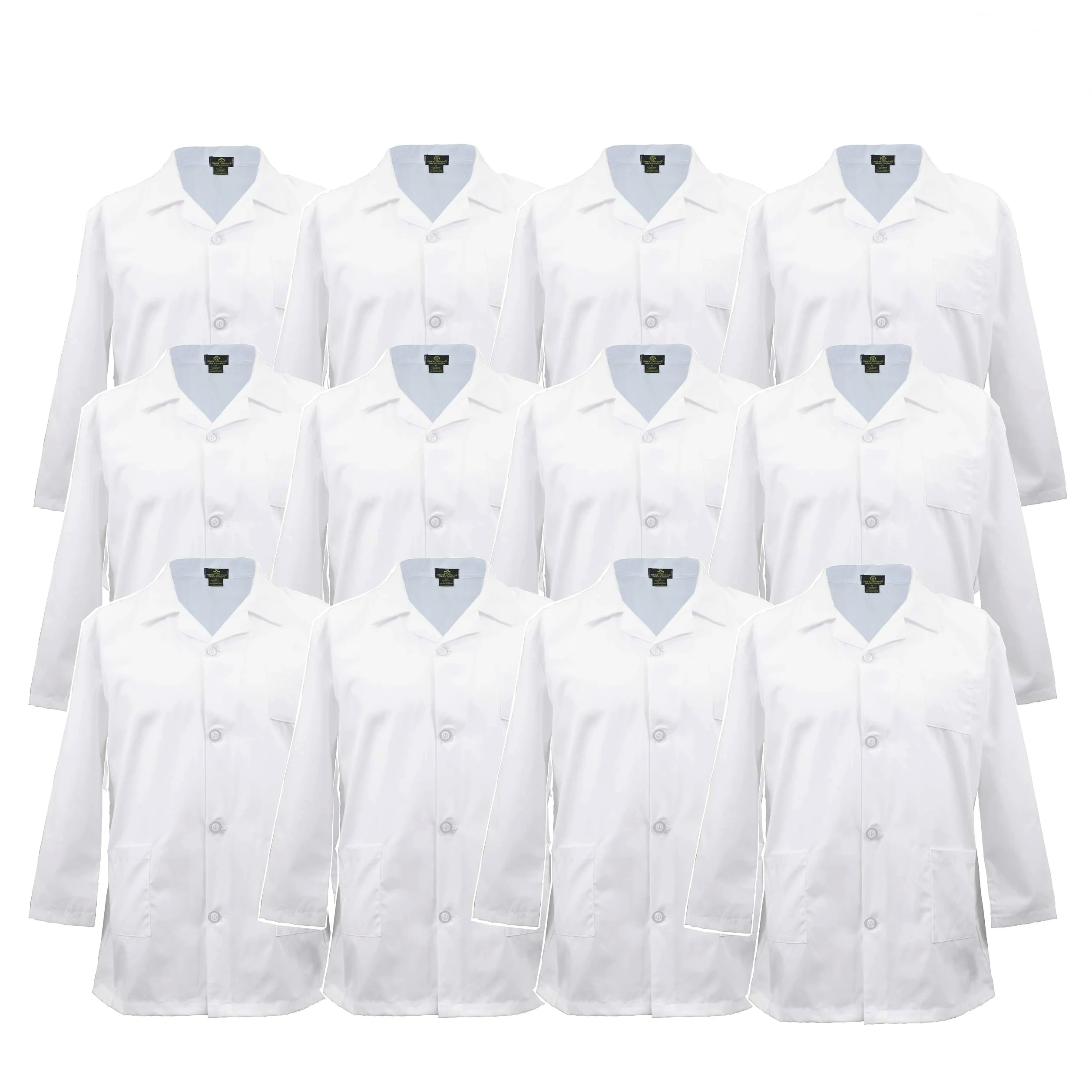Natural Uniforms niño Bata de laboratorio 4 12pk blanca