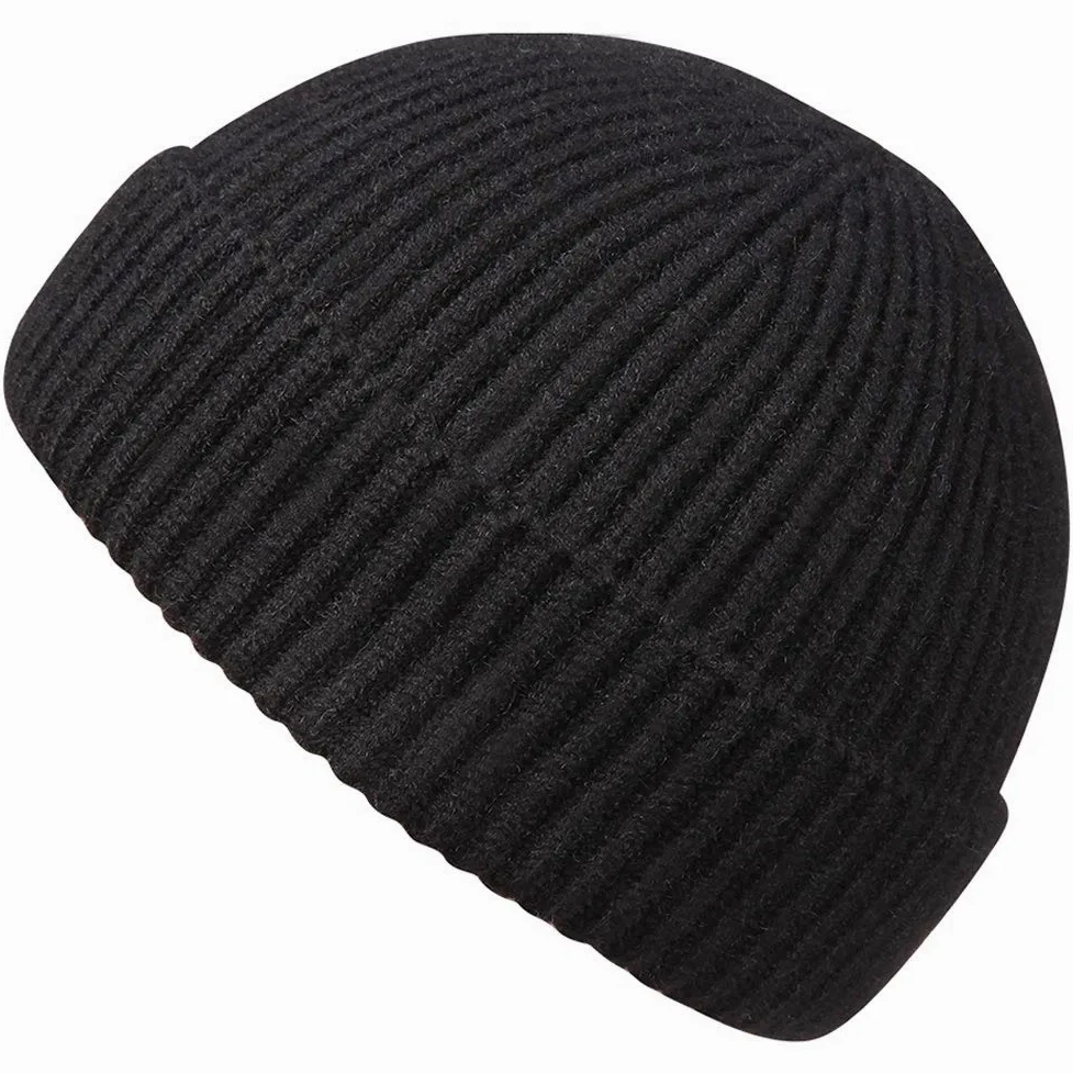MaxNova Gorro de pescador corto con puño de punto para hombres y mujeres, sombreros cálidos