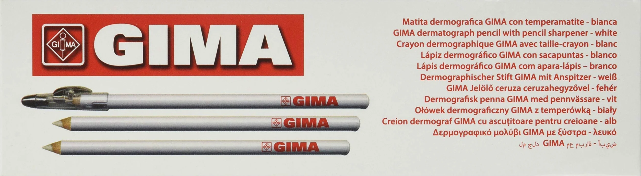 Gima Lápiz dermatológico 6 piezas blanco para marcar la piel