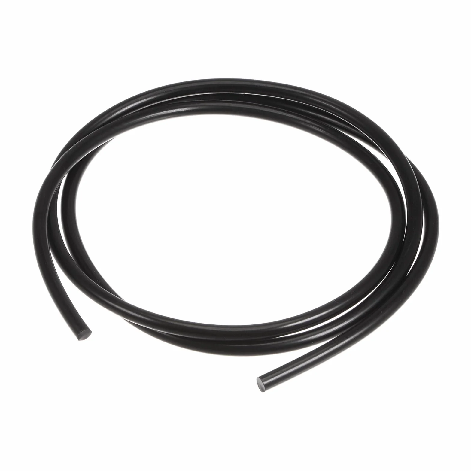QUARKZMAN PU Transmisión Correa Poliuretano Redonda 5mm Diámetro 3.3 Pies (1 Metro) Longitud Negra