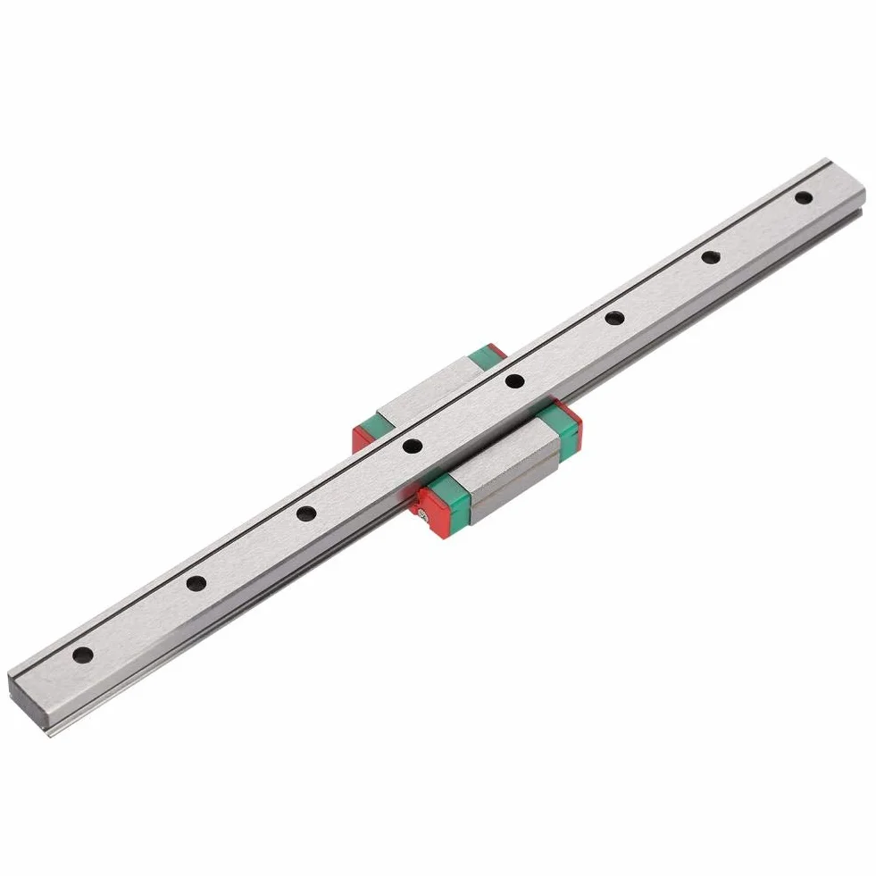 Carril lineal en miniatura 100-450 mm con bloque LML12B guía deslizante acero rodamientos 200mm