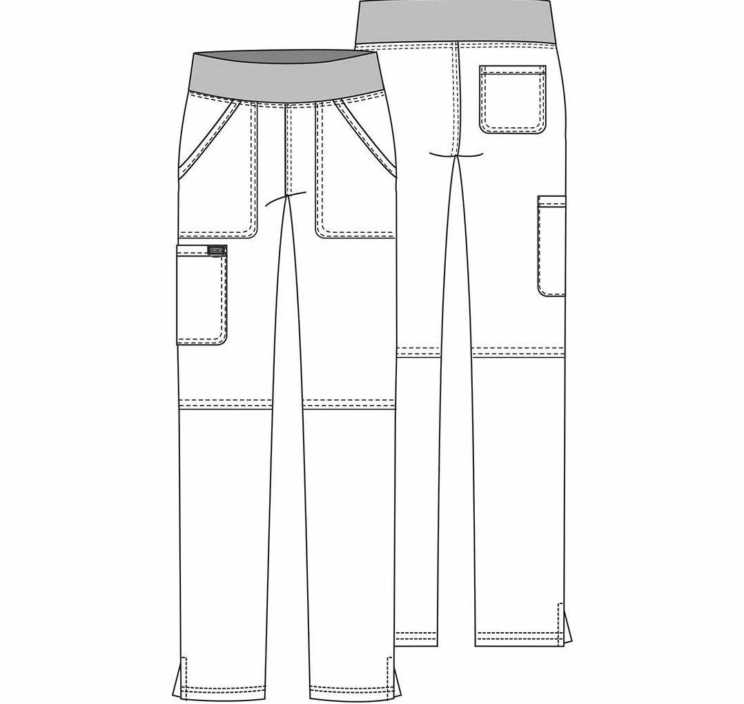 CHEROKEE Mid Rise Straight Leg Pull-on Pant - Pantalones Mujer