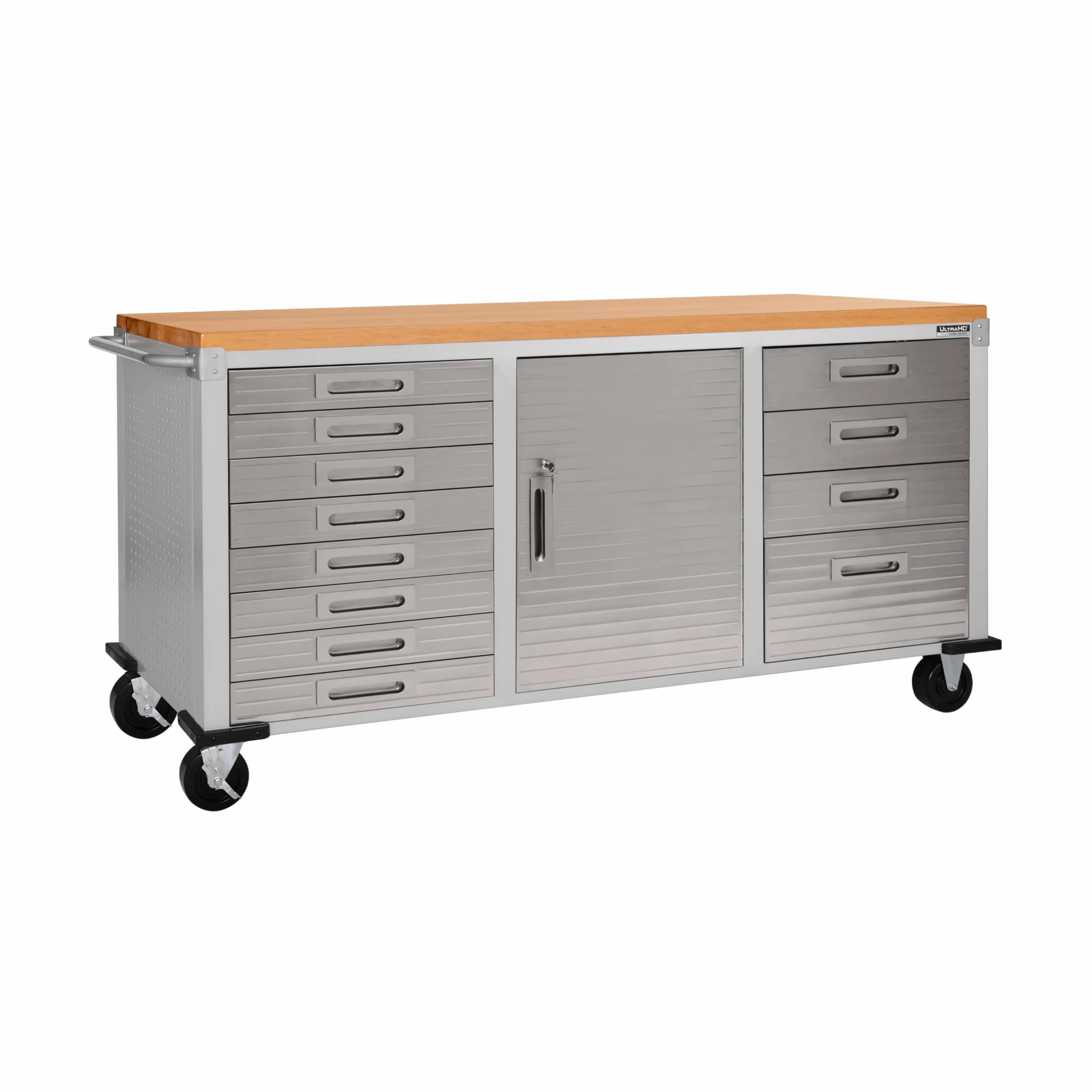 Seville Classics UHD20242 Banco de Trabajo 12 Cajones 182,9 x 50,8 x 95,2 cm Gris