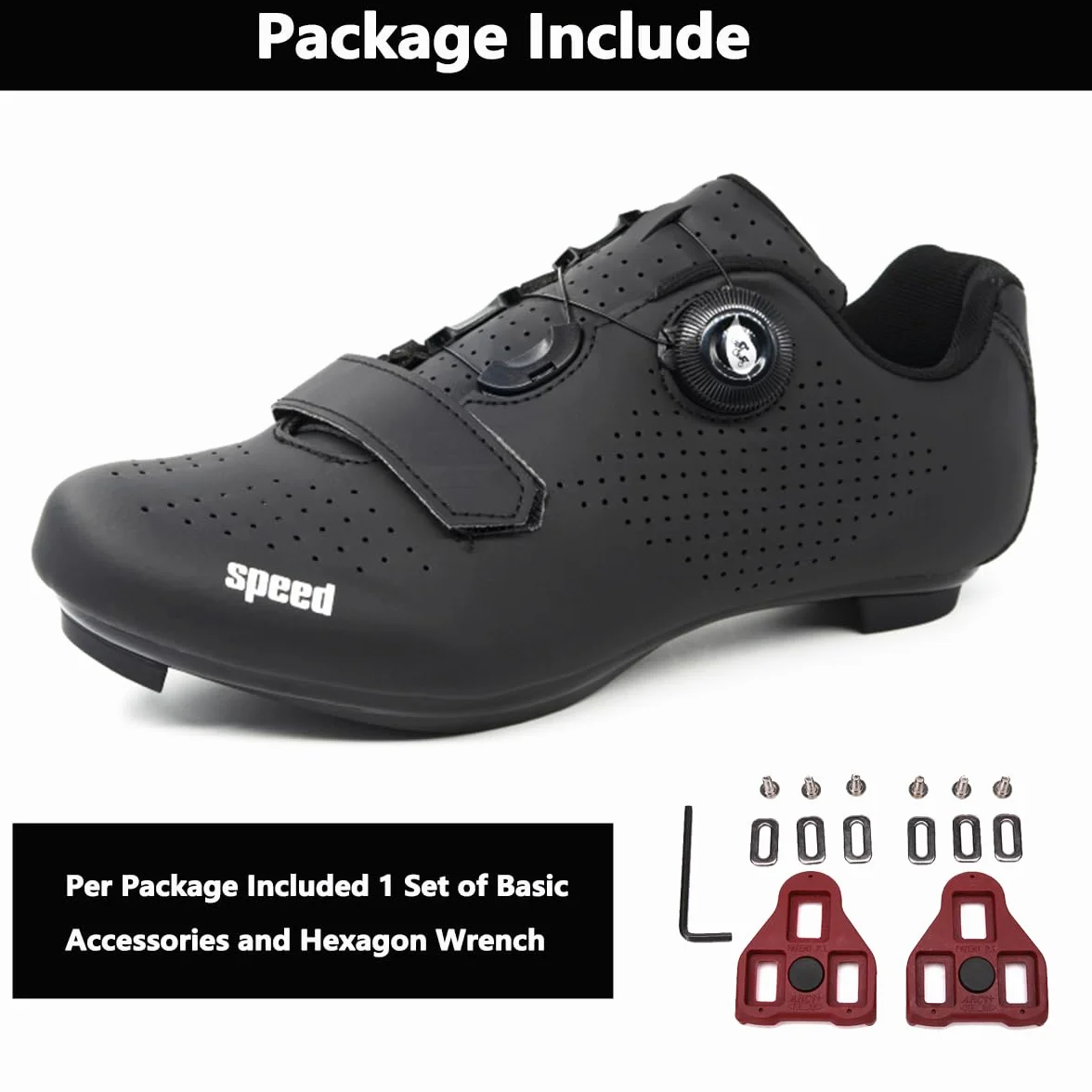 Fansu Zapatillas de Ciclismo Carretera, con Calas Delta, Zapatillas Ciclismo Hombre Compatibles con Look SPD SPD-SL Delta Lock, Zapatillas para Bicicleta de Interior Exteriores