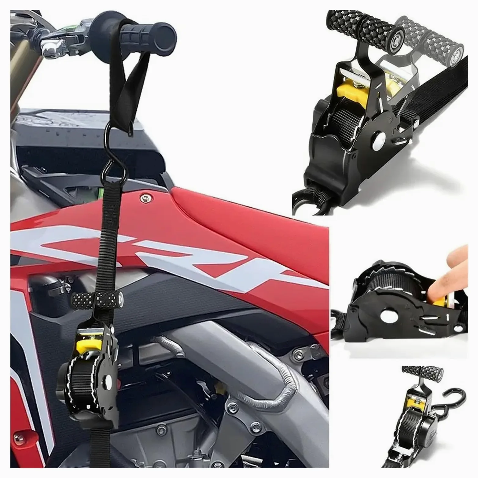 Correa de trinquete automática antideslizante con ganchos resistentes y automáticos, correa equipaje gran capacidad carga, cinturón retráctil duradero Equipaje, Carga(Crucifixion skull style 1)