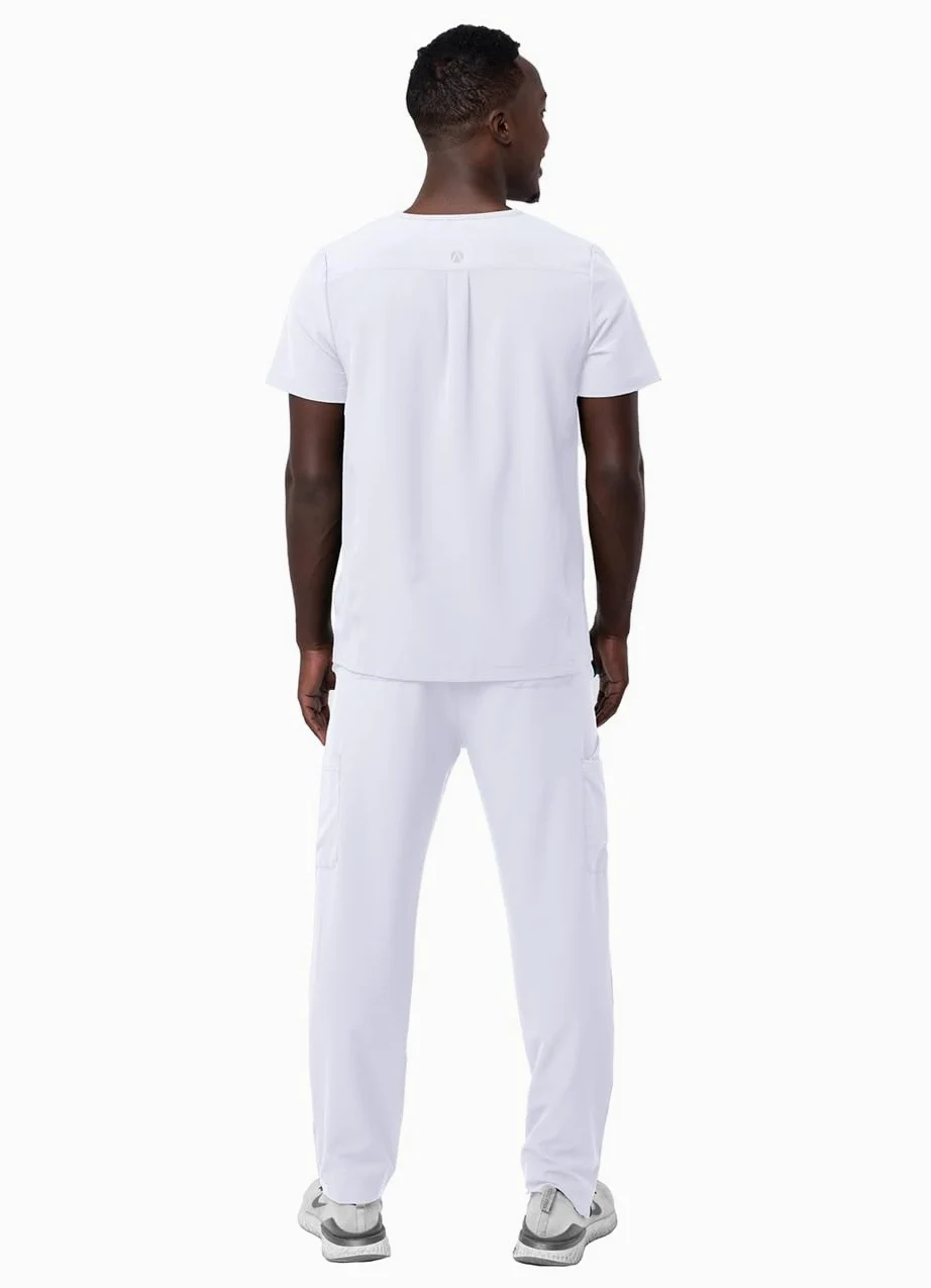 Adar Uniforme médico para Hombres Casaca de Cuello en V y Pantalones Cargo