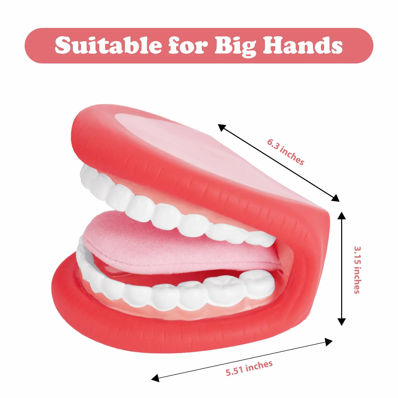 Ultrassist Marioneta de mano de boca grande con lengua para niños, terapia del habla, incluye cepillo de dientes