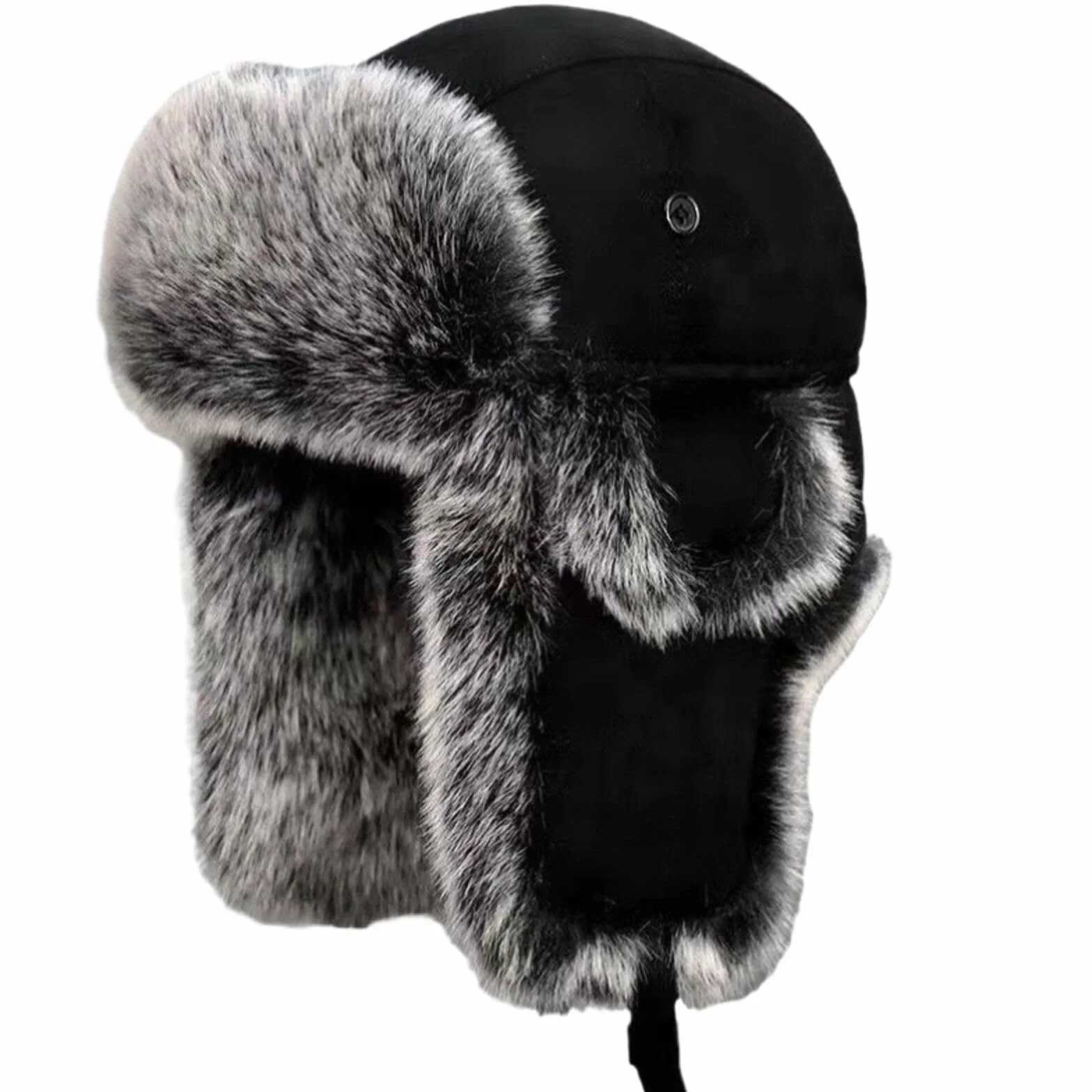 YEKEYI Sombrero de invierno ruso para hombre y mujer, sombrero de piel sintética de conejo, sombrero de aviador con orejeras a prueba de viento