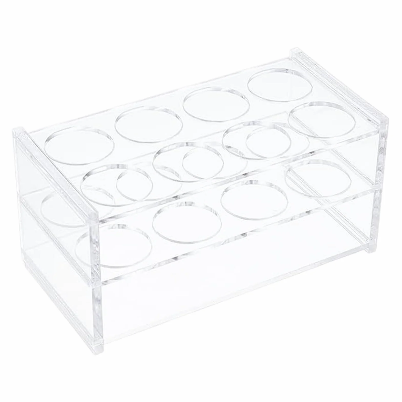 Portatubos Soportes para Tubos de Laboratorio Expositor Acrílico 8 Huecos Almacenamiento Educativo