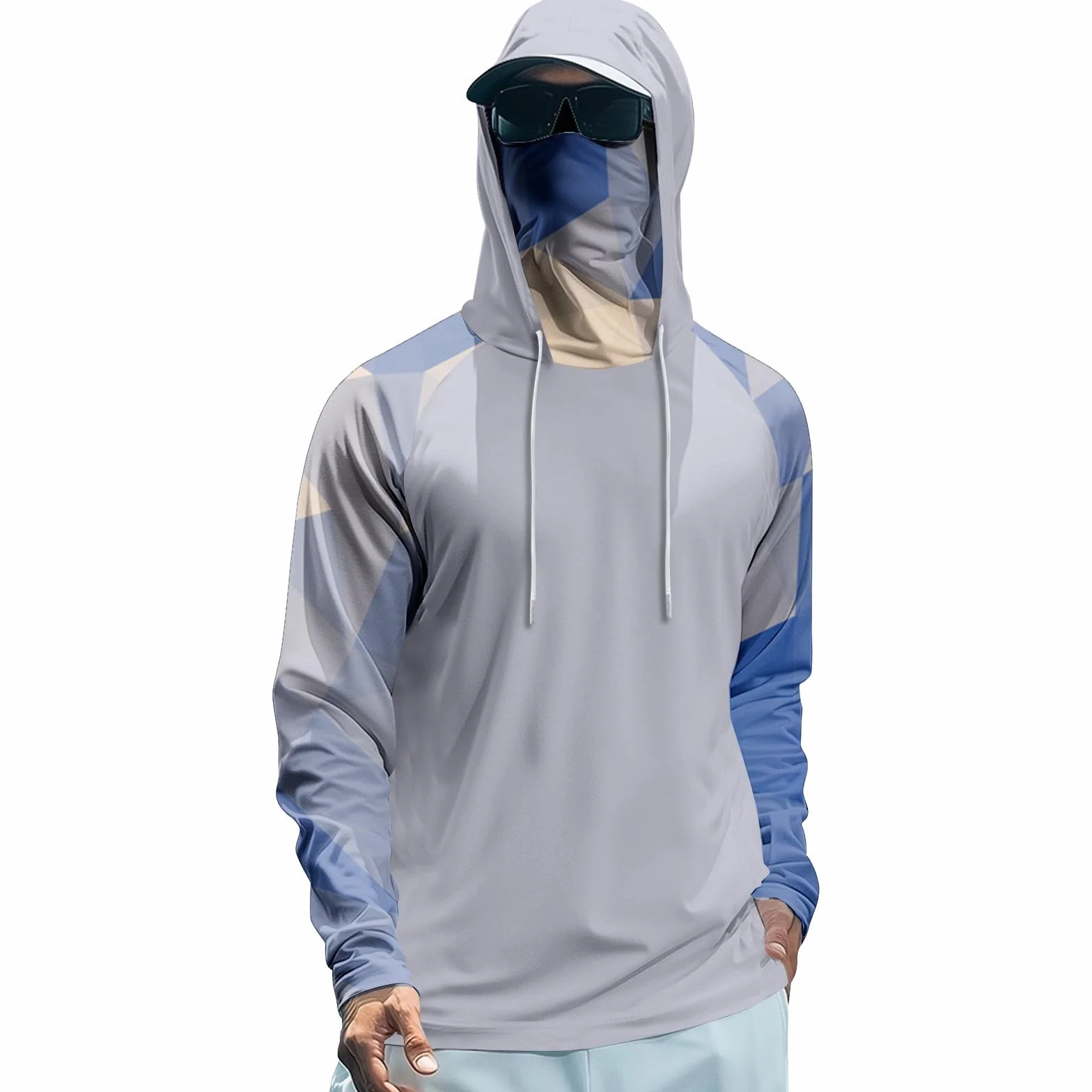 MOKBAY Camiseta Proteccion Solar Hombre UPF 50 Manga Larga con Capucha Deporte