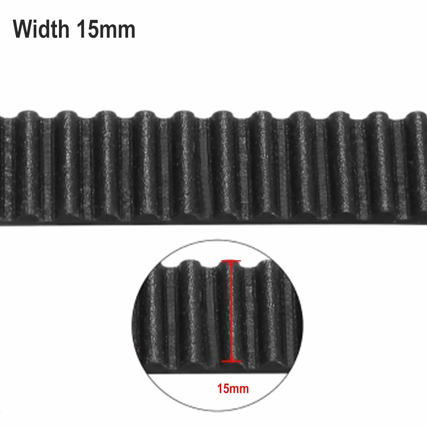 Correa dentada de poliuretano HTD 3M 15 mm para máquina de grabado láser CNC 5 m