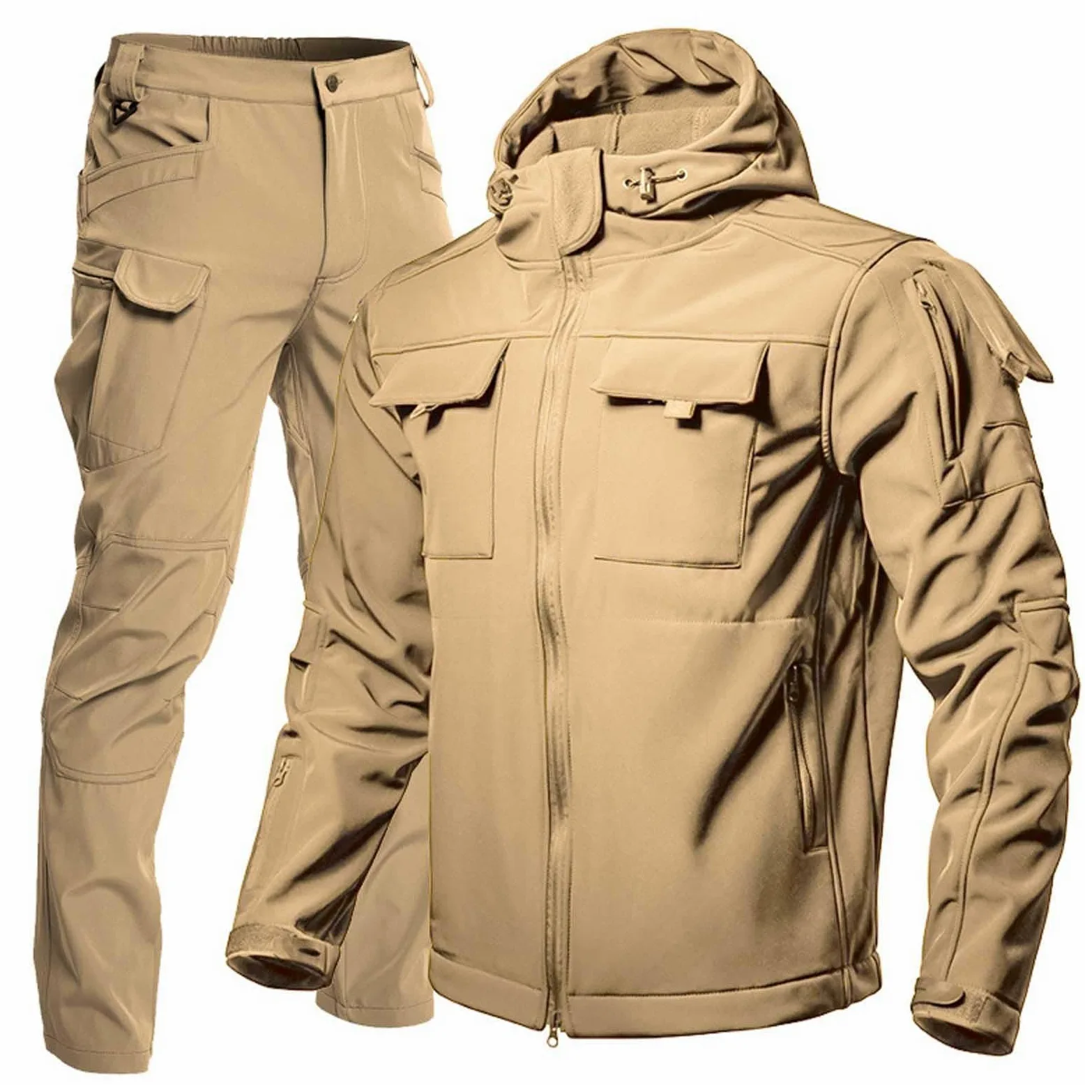 Conjunto genérico para hombre de 2 piezas, sudadera con capucha, pantalones deportivos, algodón, otoño, suave, informal, de manga larga, cordón cálido, cómodo, ocio, A64