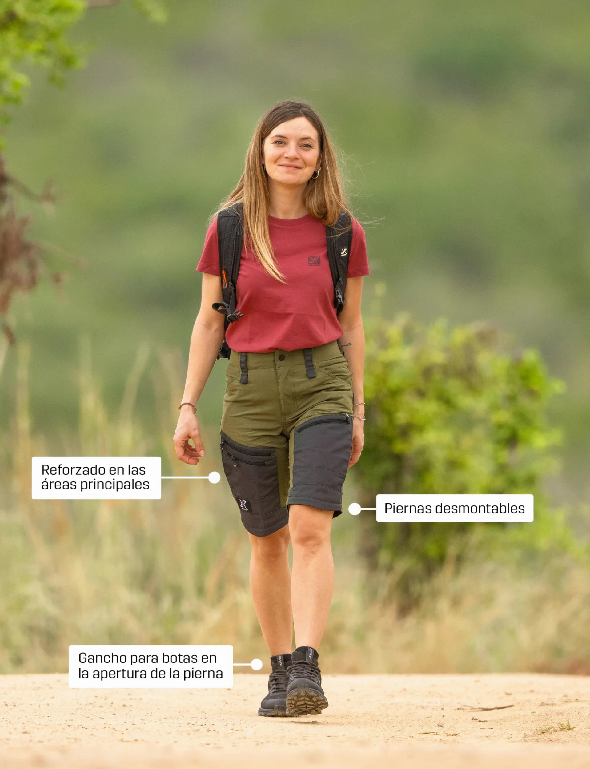 RevolutionRace RVRC GP Pro Zip Off Pants para Mujer, Pantalones de Senderismo Convertibles