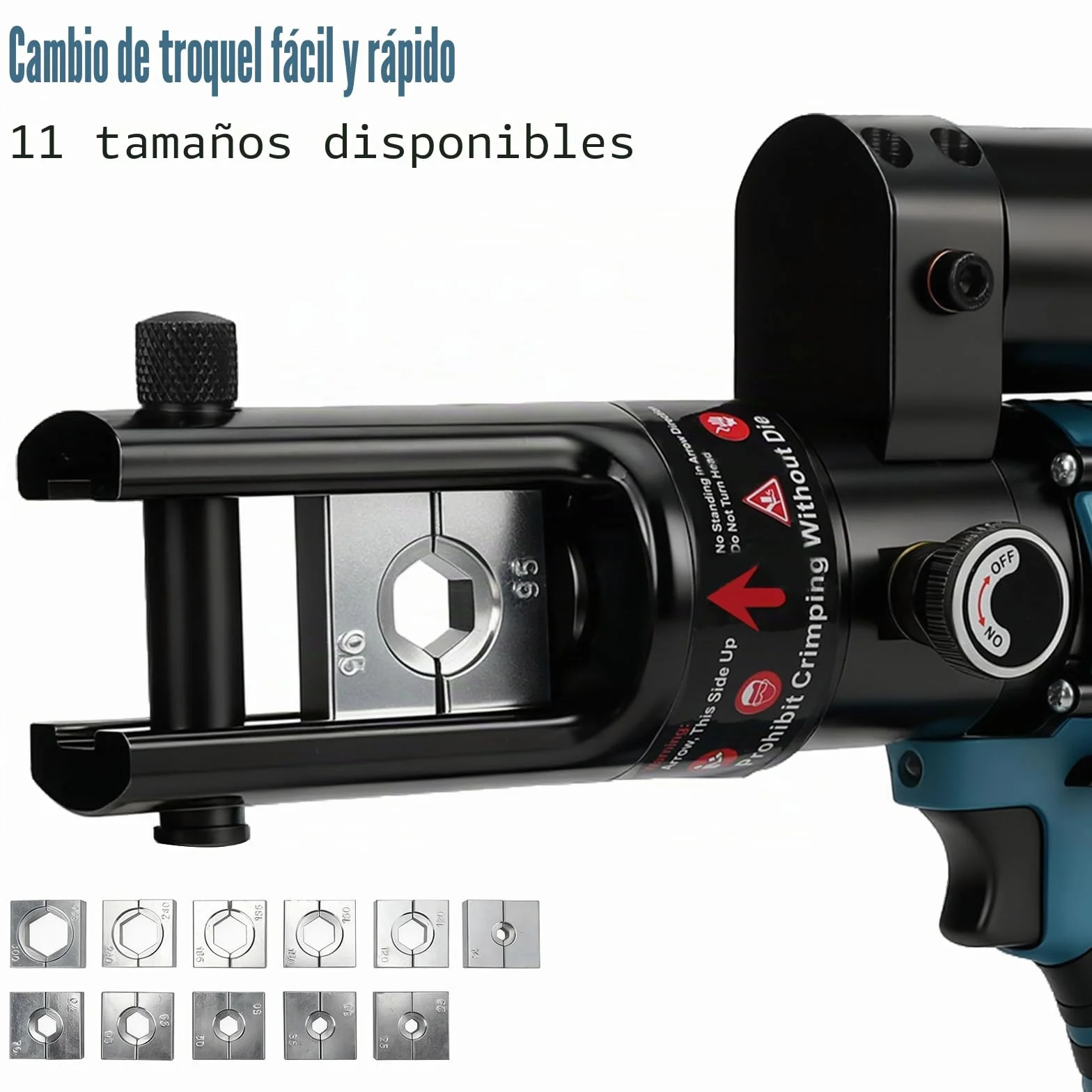 Makita 18V Crimpadora Hidráulica Eléctrica 16-300 mm² Cobre 10-240 mm² Aluminio