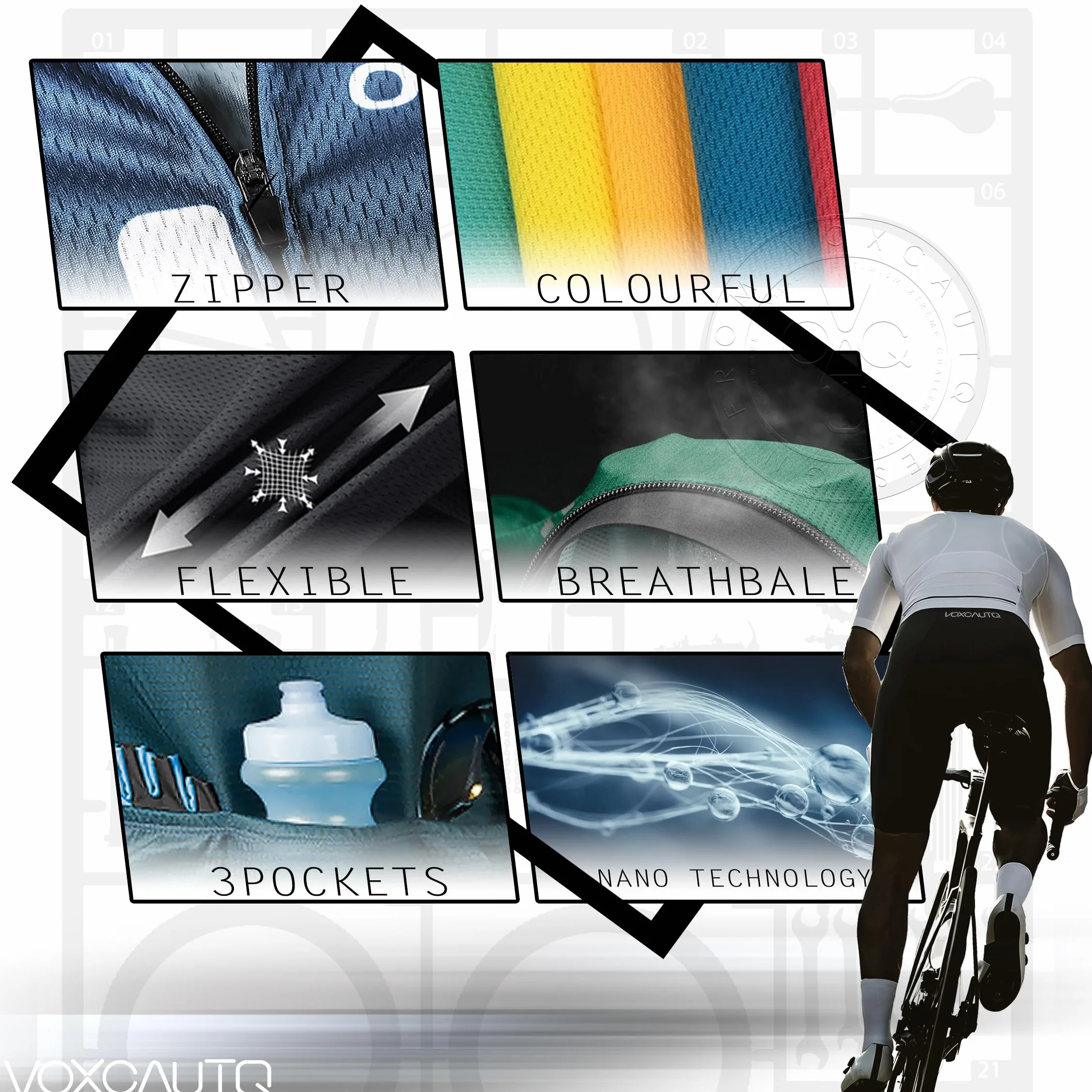 Conjunto Maillot Ciclismo Manga Larga Hombre Culotte Otoño Secado Rápido Transpirable Pro Team