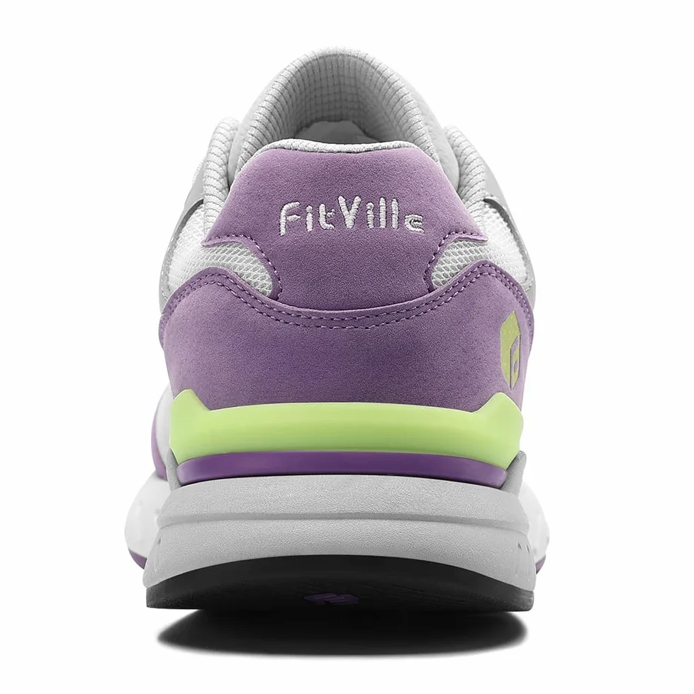 FitVille Zapatillas Casual para Mujer Extra Anchas Zapatillas Running Mujeres para Pies Planos Calzado Ancho Especial Adecuado Aliviar Dolor